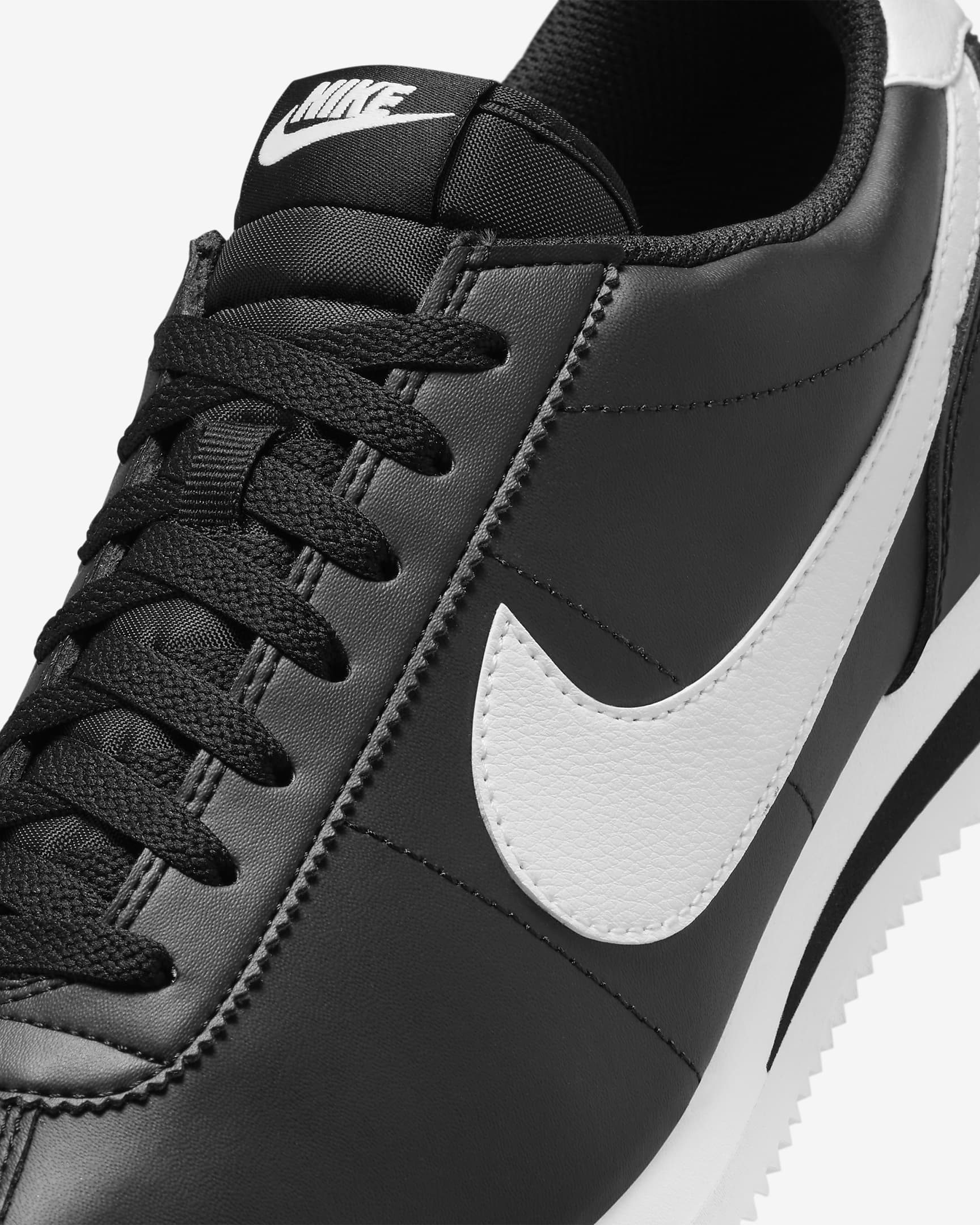 Nike Cortez Leather Erkek Ayakkabısı - Siyah/Beyaz