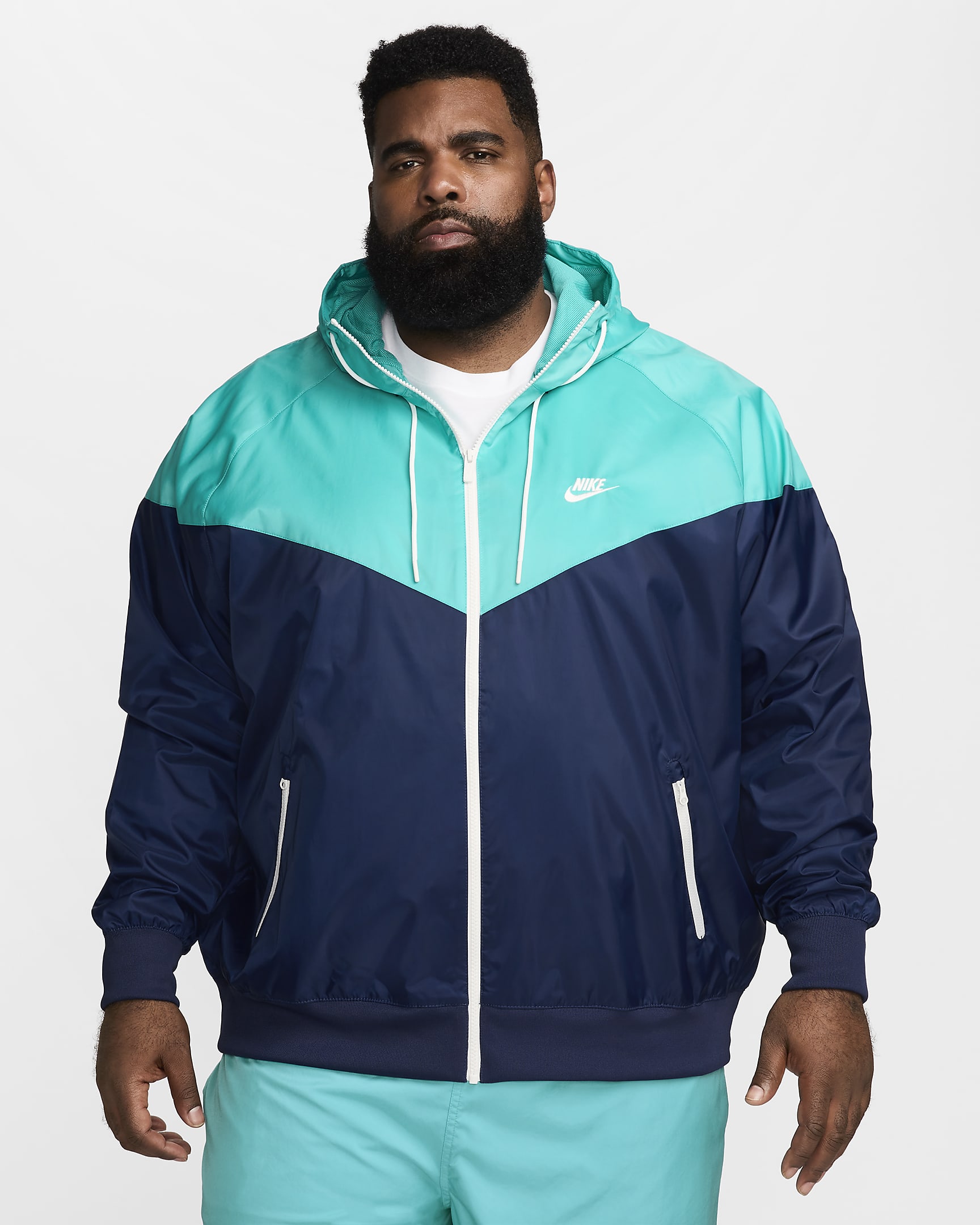 Nike Sportswear Windrunner Men's Hooded Jacket - Midnight Navy/Dusty Cactus/Sail