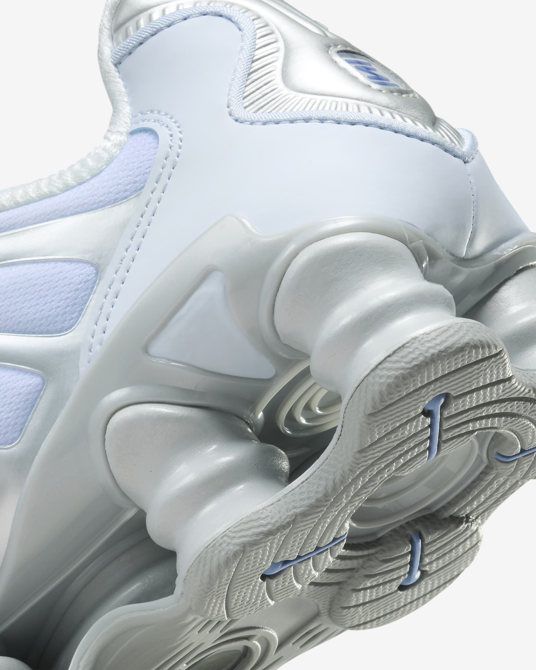 Nike Shox TL Kadın Ayakkabısı - Metallic Platinum/Blue Tint/Beyaz/Polar