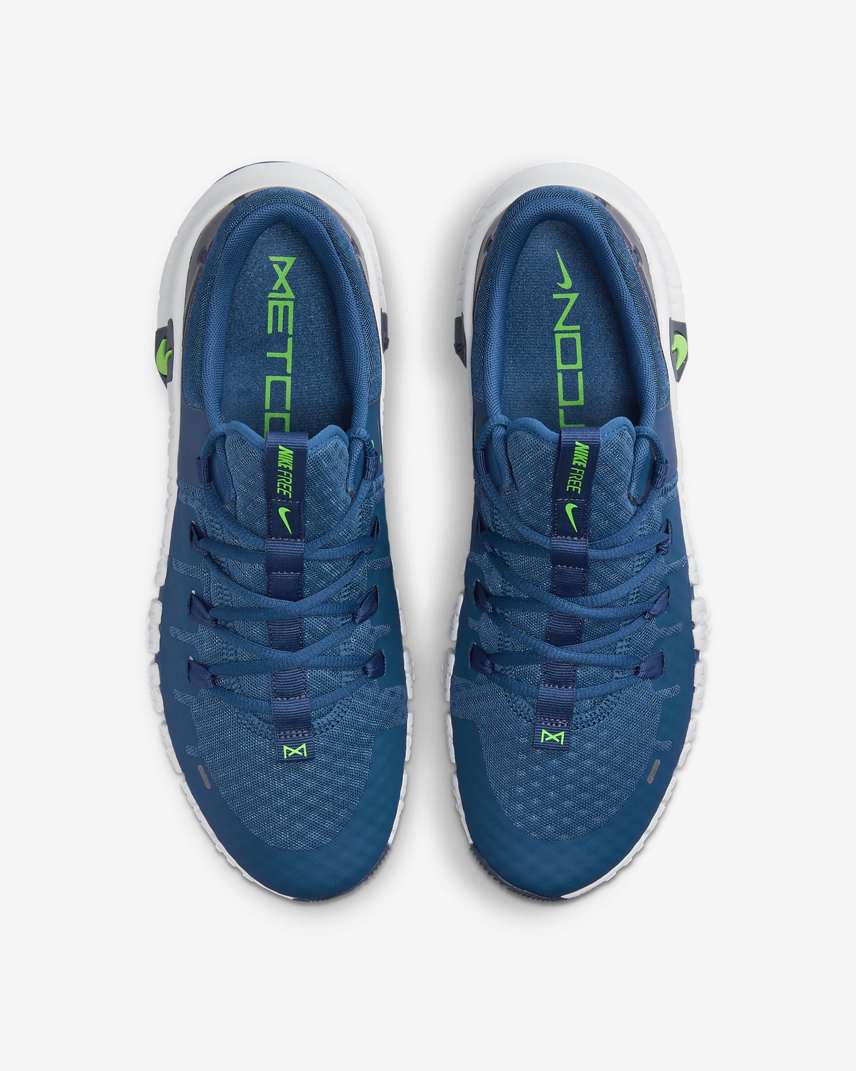 Nike Free Metcon 5 Men's Workout Shoes - Court Blue/Thunder Blue/Platinum Tint/Green Strike