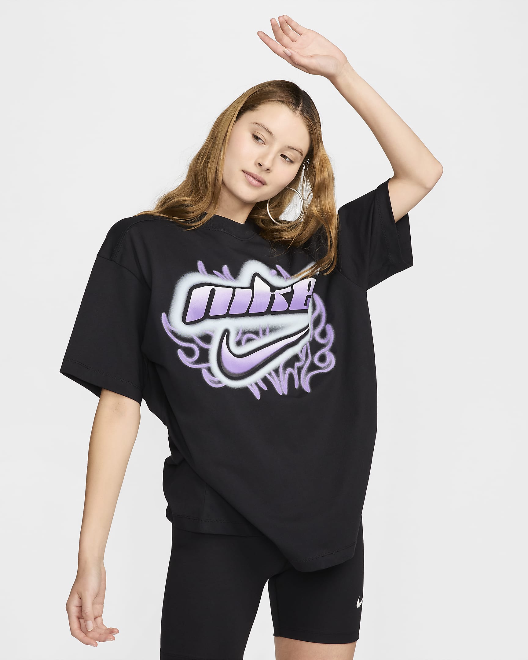 Nike Sportswear Women's Oversized Short-Sleeve T-Shirt - Black