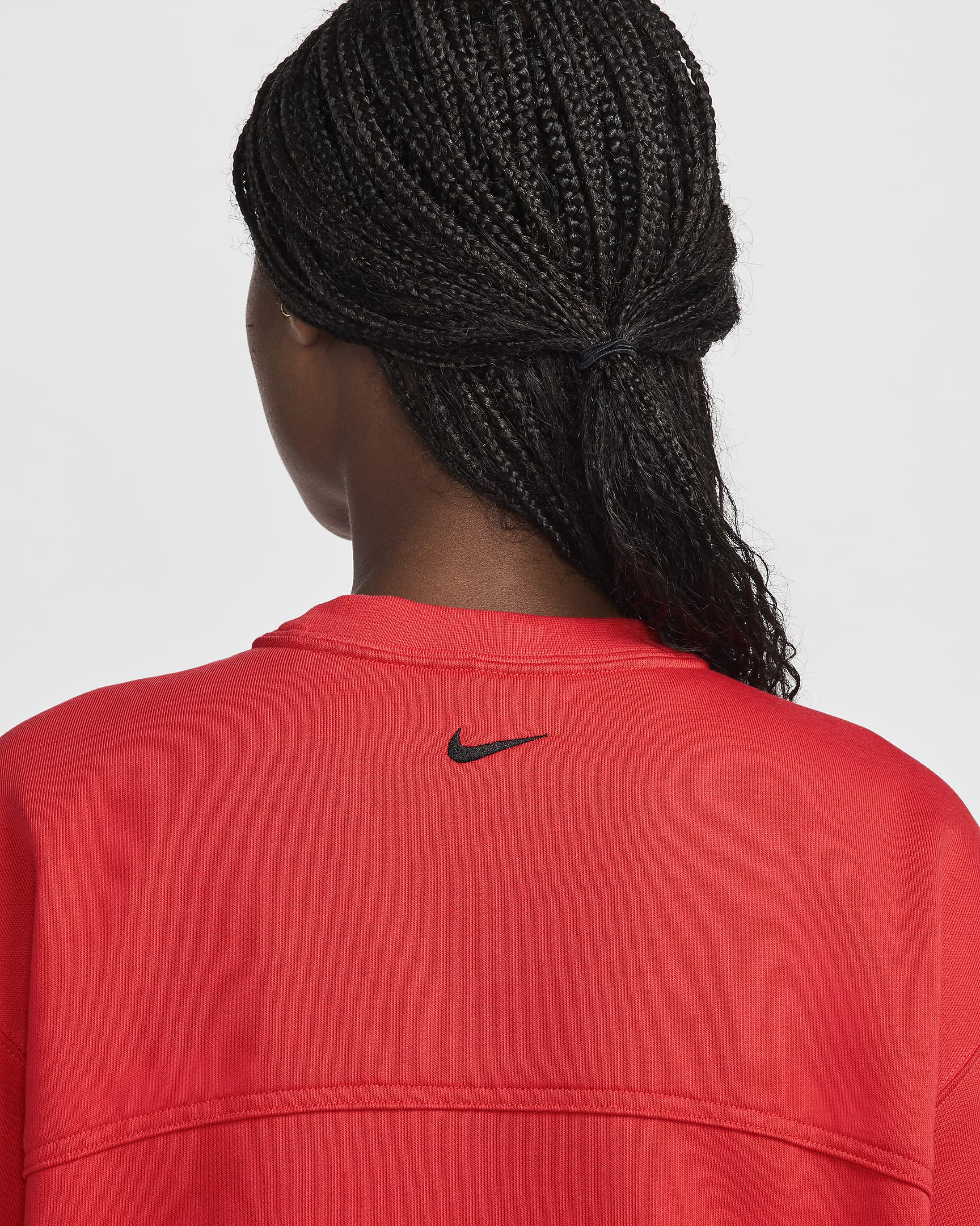 Nike Sportswear Breaking weites Oberteil aus French Terry (Damen) - Light Crimson