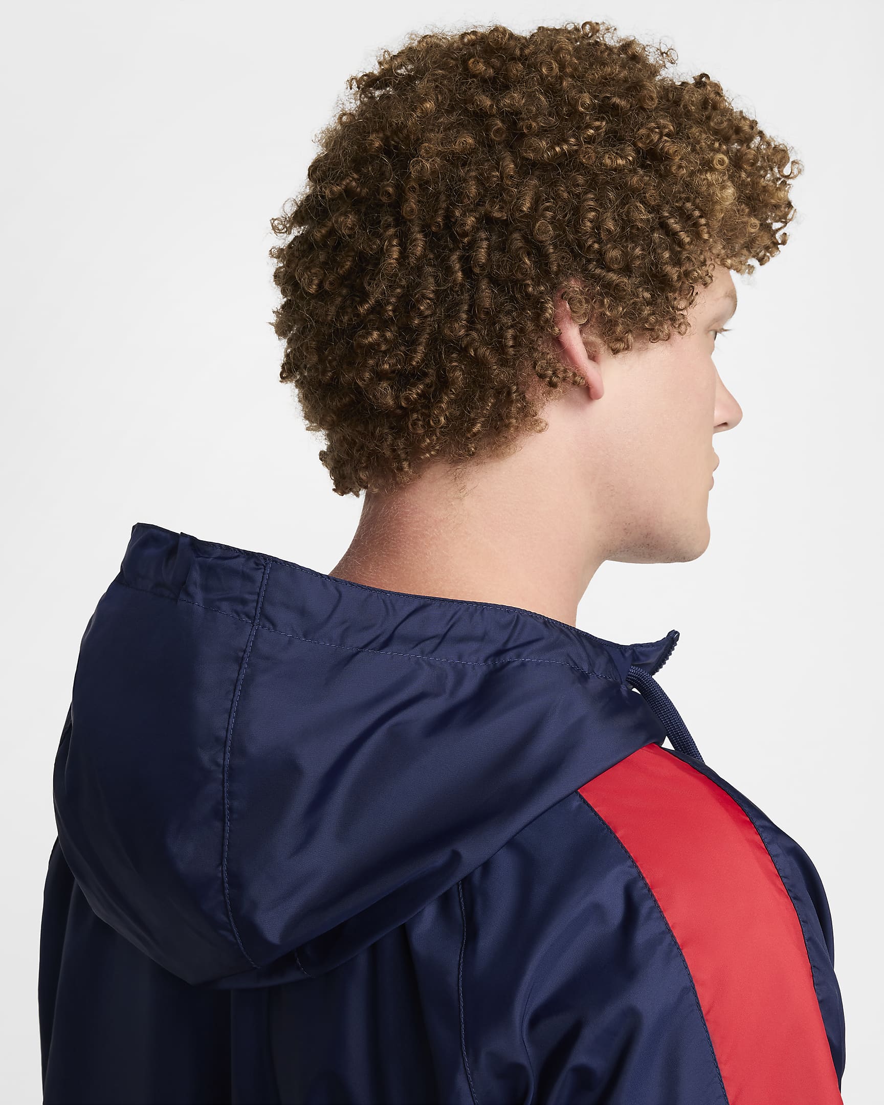 Paris Saint-Germain Nike vevd fotballtracksuit med hette til herre - Midnight Navy/University Red/University Red