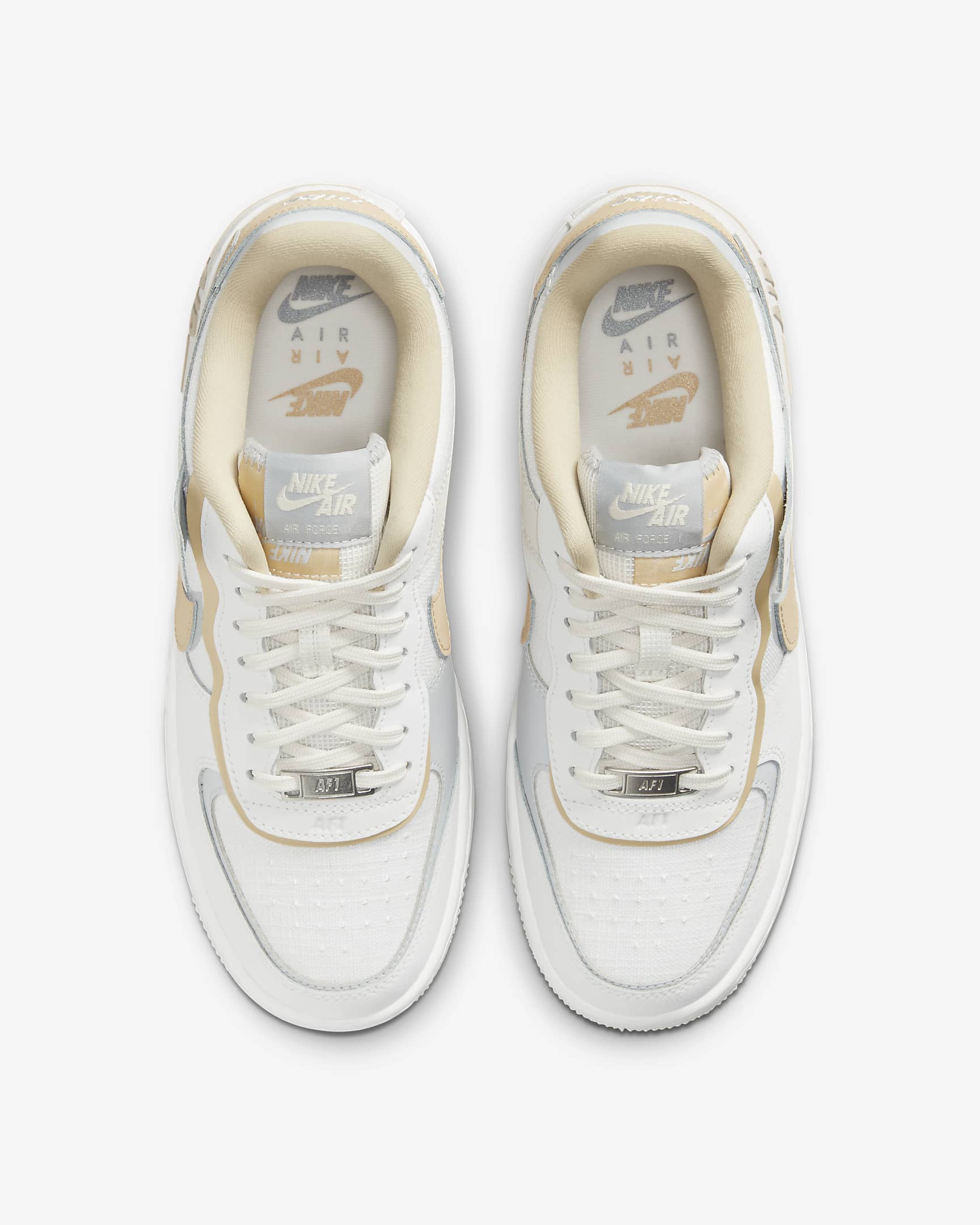 Tenis para mujer Nike Air Force 1 Shadow - Blanco cumbre/Gris lobo/Platino puro/Sésamo