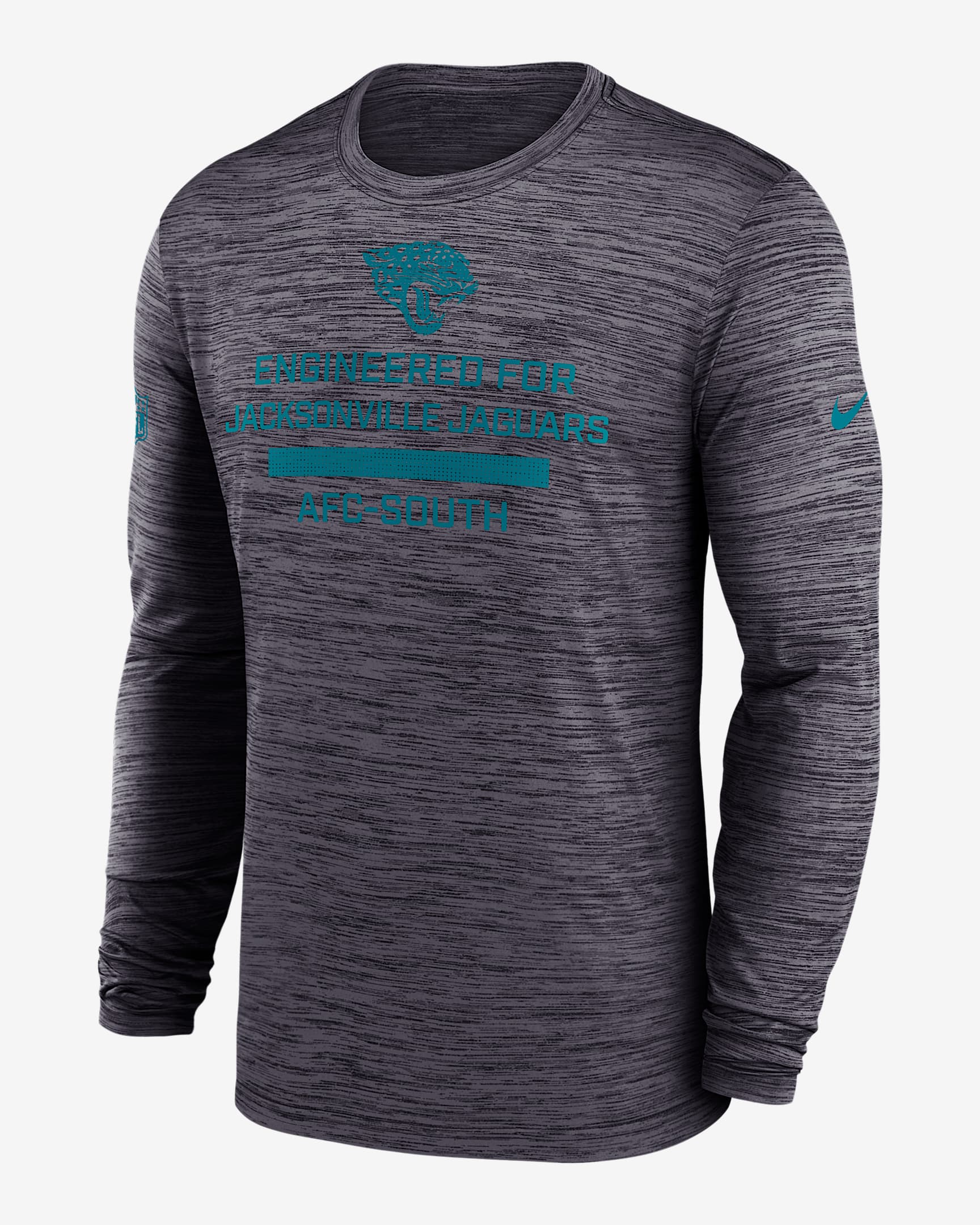 Jacksonville Jaguars Sideline Team Issue Velocity Men's Nike Dri-FIT NFL Long-Sleeve T-Shirt - Black
