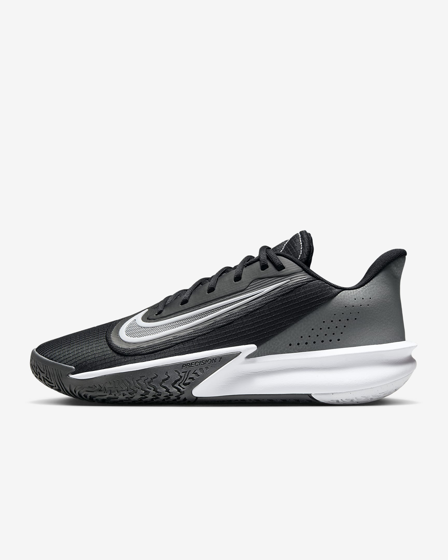 Sapatilhas de basquetebol Nike Precision 7 para homem - Preto/Cinzento Iron/Cinzento Smoke/Branco