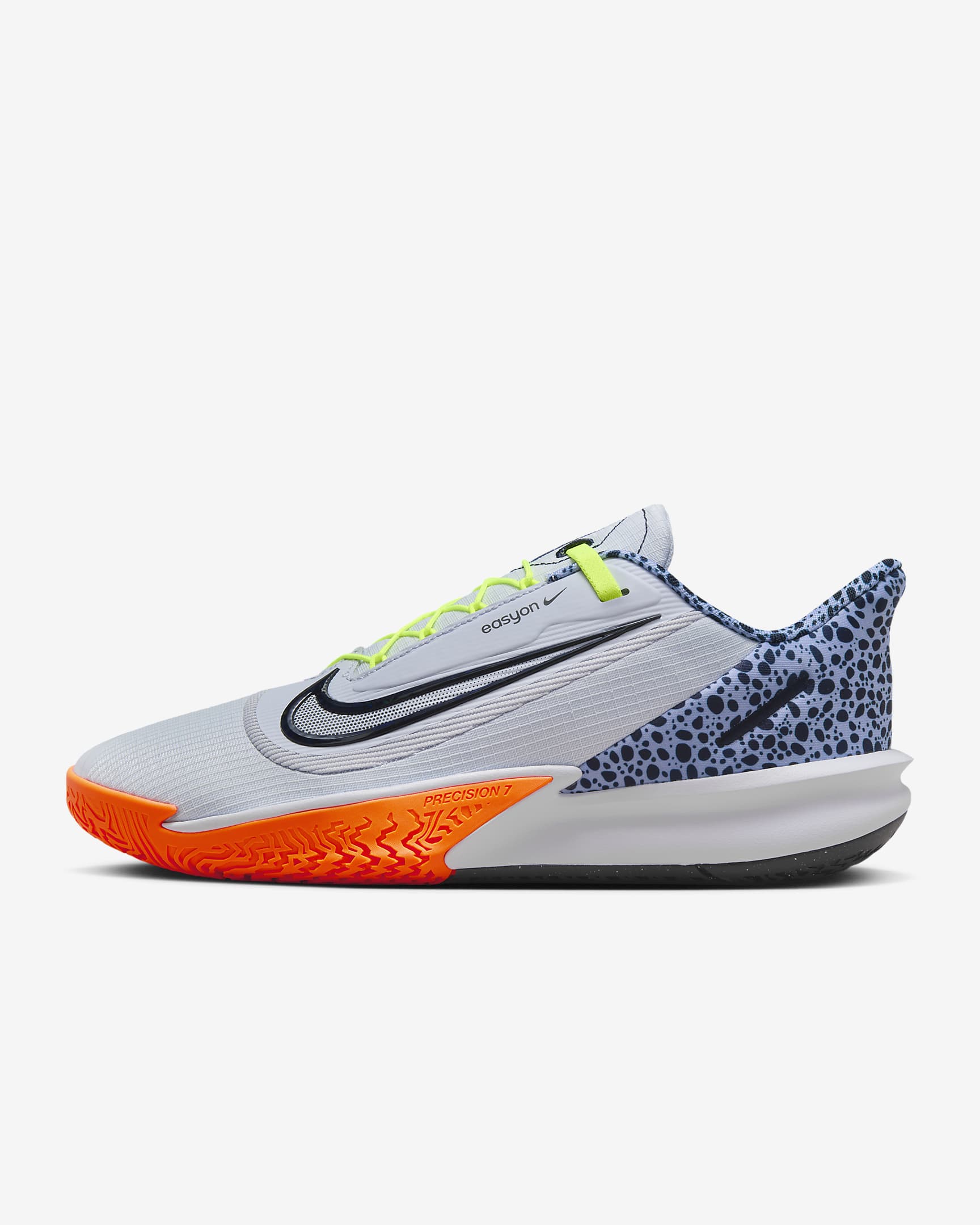 Nike Precision 7 EasyOn Electric Men's Basketball Shoes - Football Grey/Multi-Colour/Multi-Colour/Multi-Colour