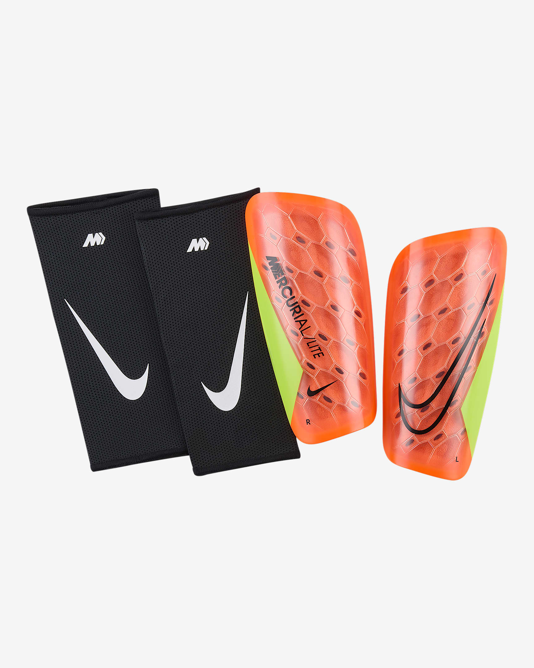 Nike Mercurial Lite voetbalscheenbeschermers - Hyper Crimson/Volt/Zwart