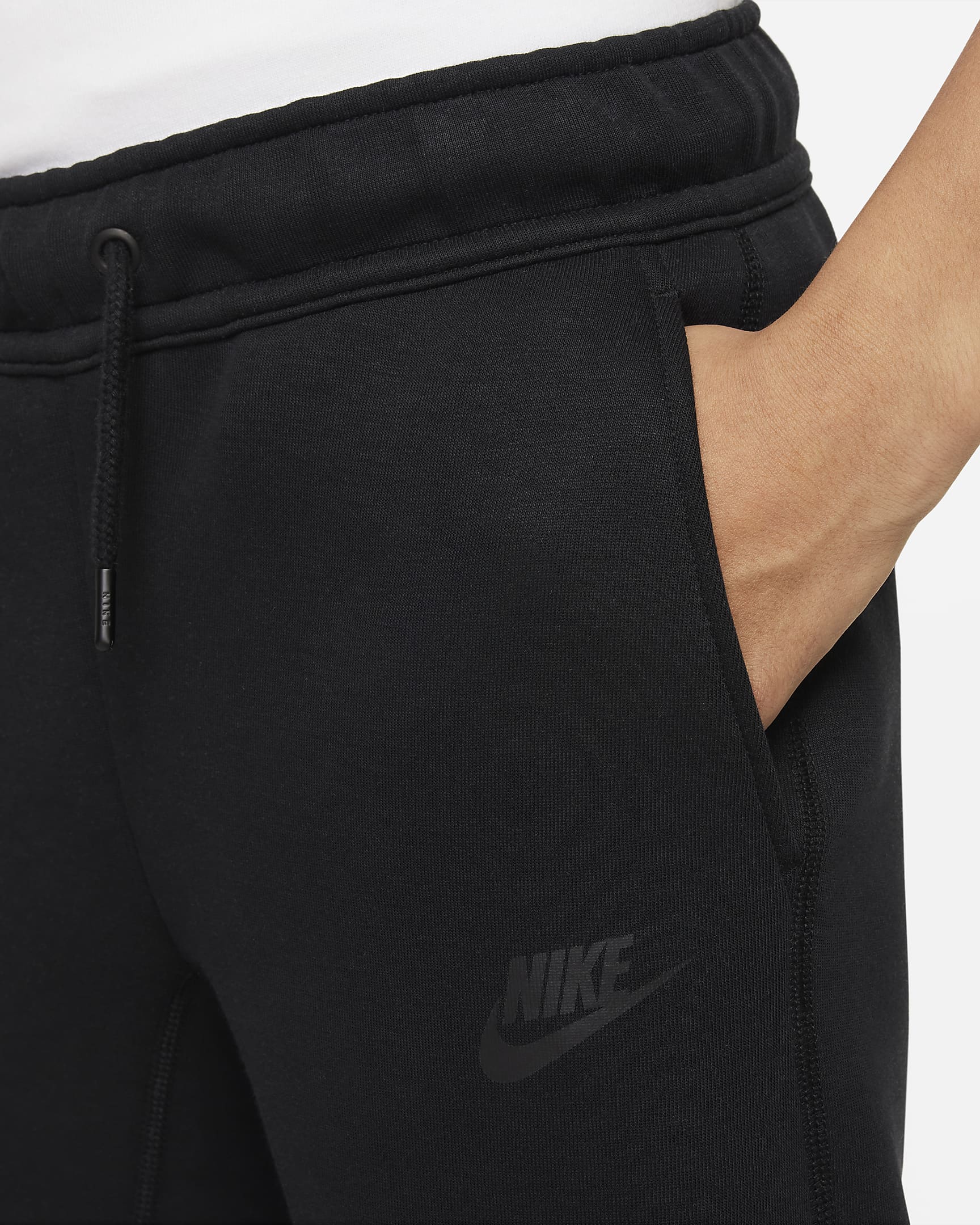 Pantaloni Nike Sportswear Tech Fleece - Ragazzo - Nero/Nero/Nero