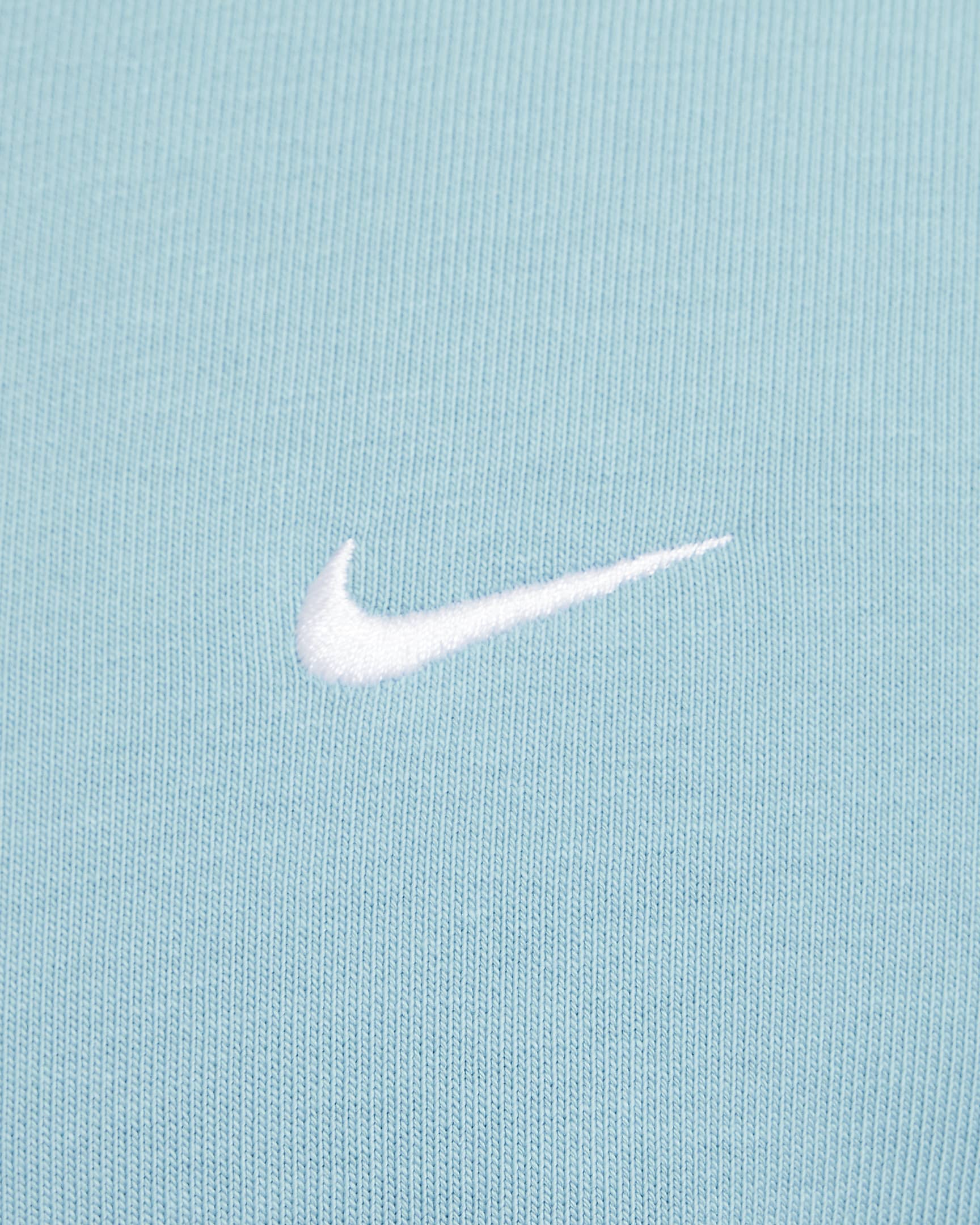 Nike Solo Swoosh Men's Fleece Crew - Denim Turquoise/White