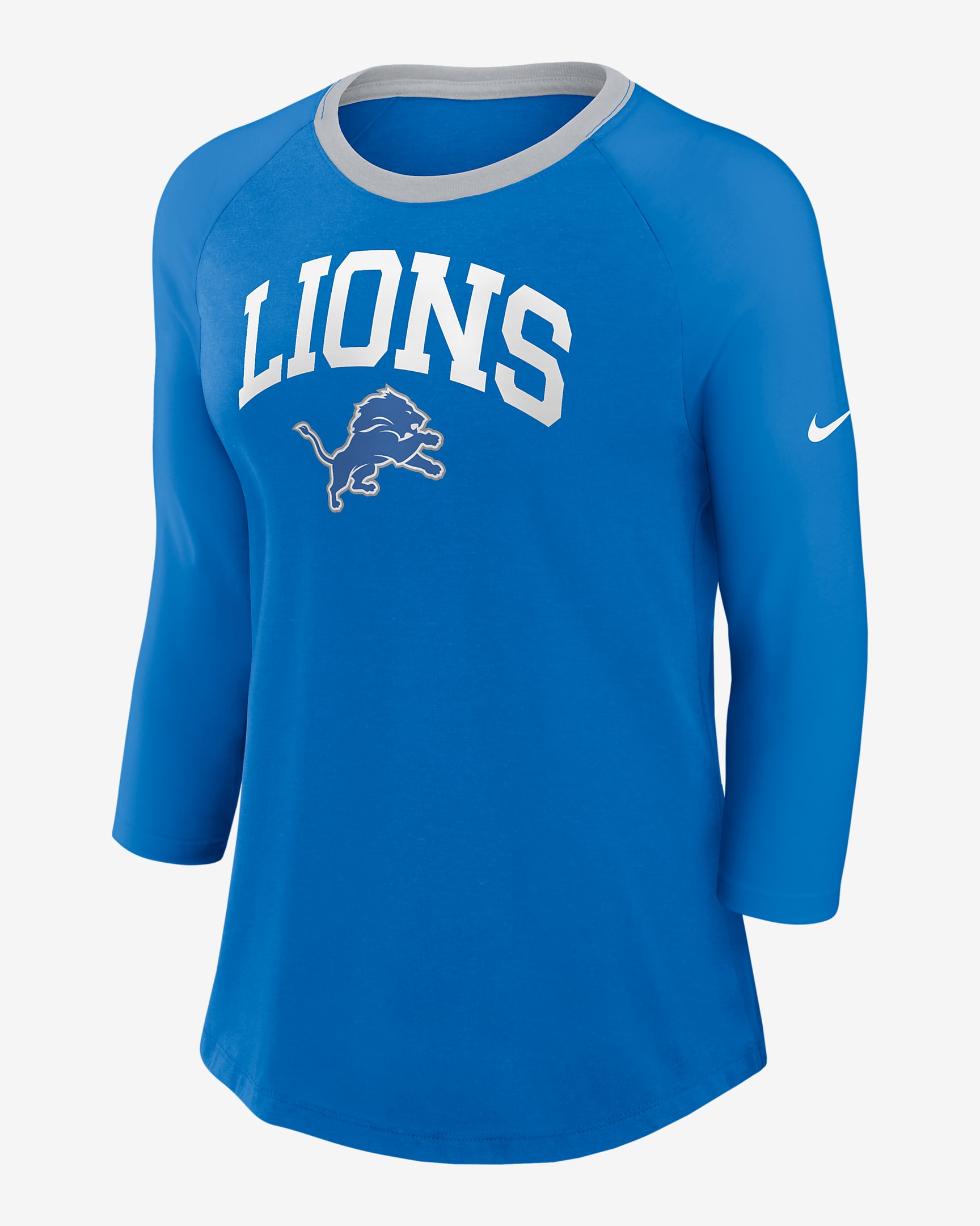 Detroit Lions Women's Nike NFL 3/4-Sleeve T-Shirt - Blue