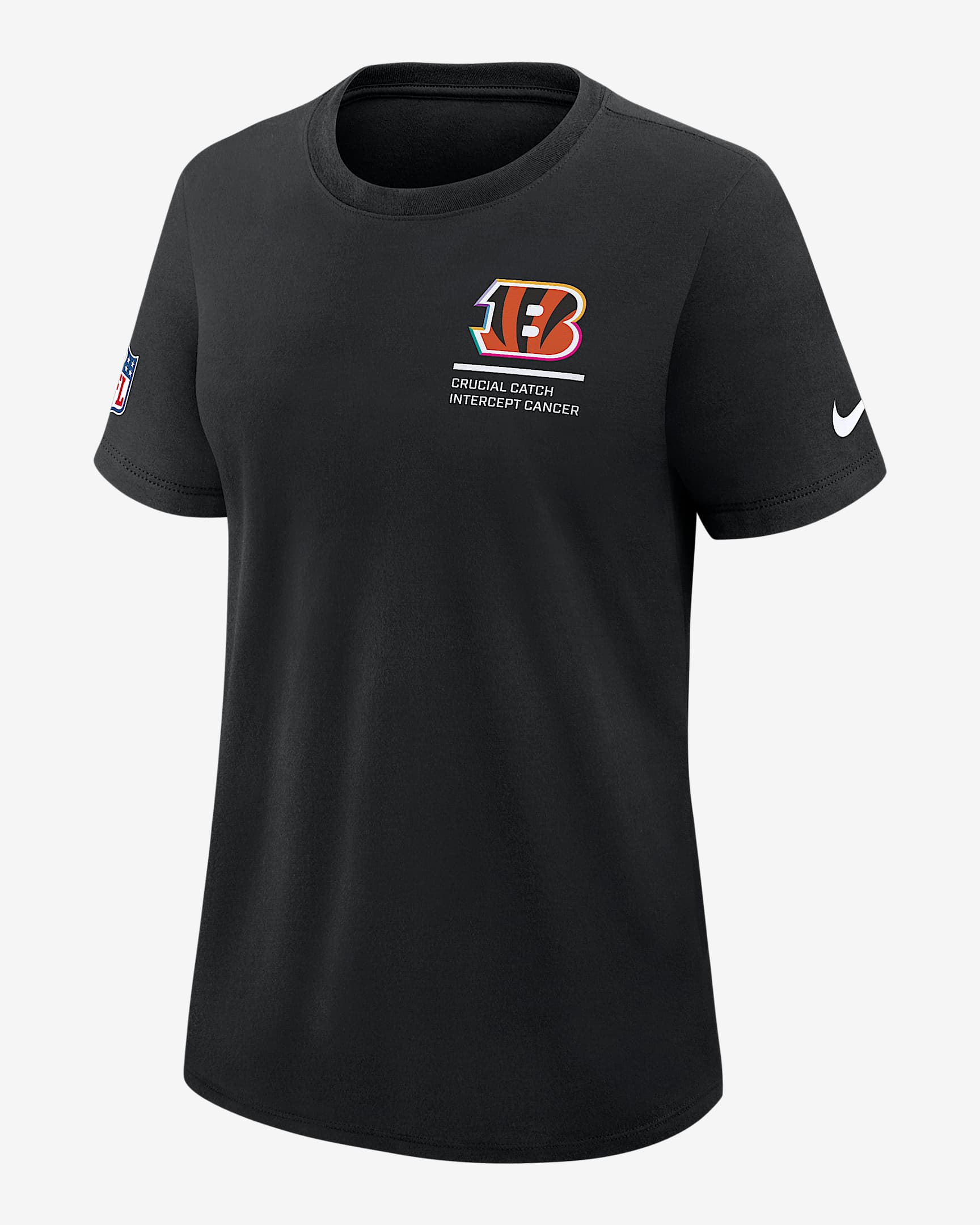 Playera Nike Dri-FIT de la NFL para mujer Cincinnati Bengals Crucial Catch - Negro