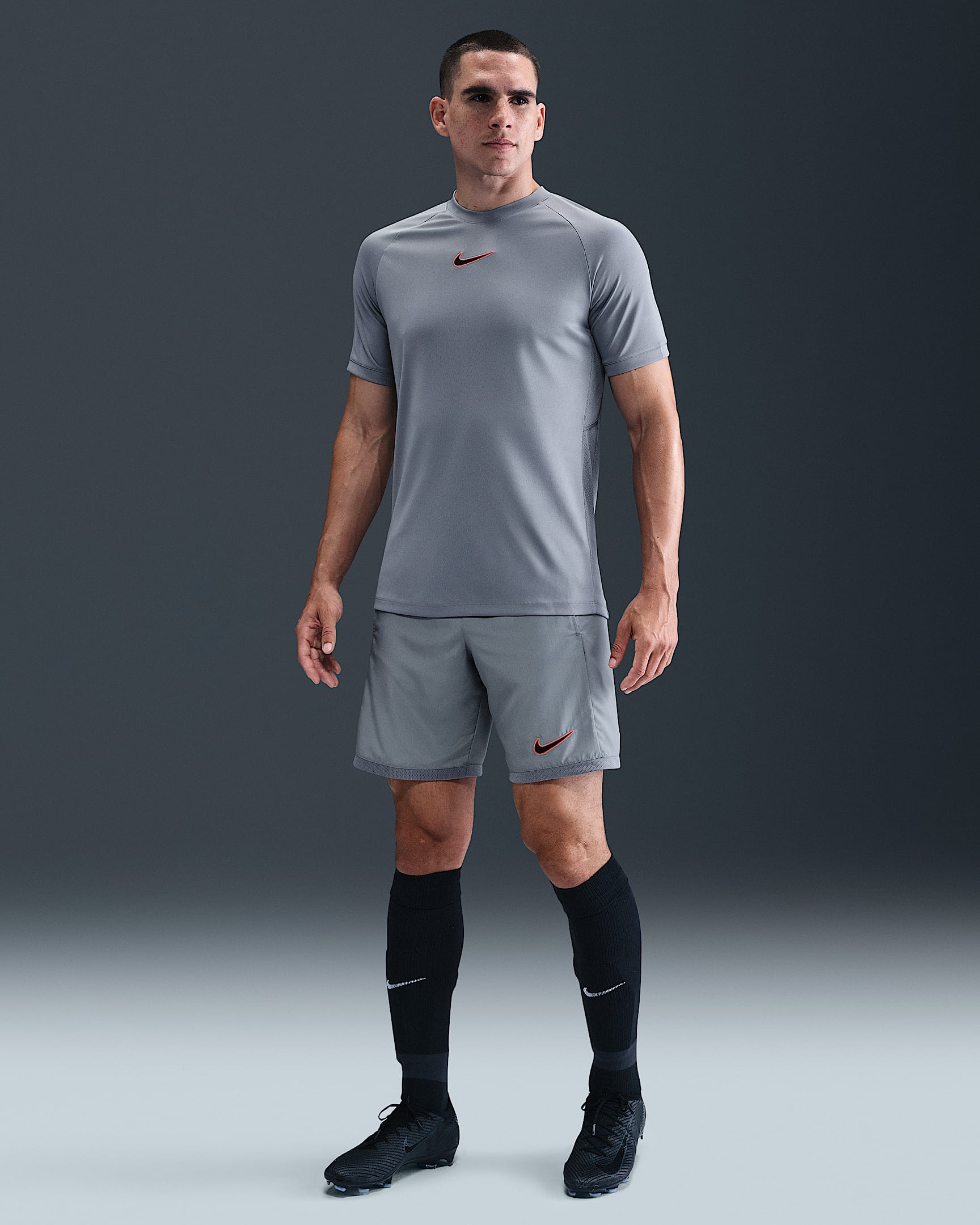 Nike Academy Men's Dri-FIT Football Shorts - Cool Grey/Cool Grey/Black/Black