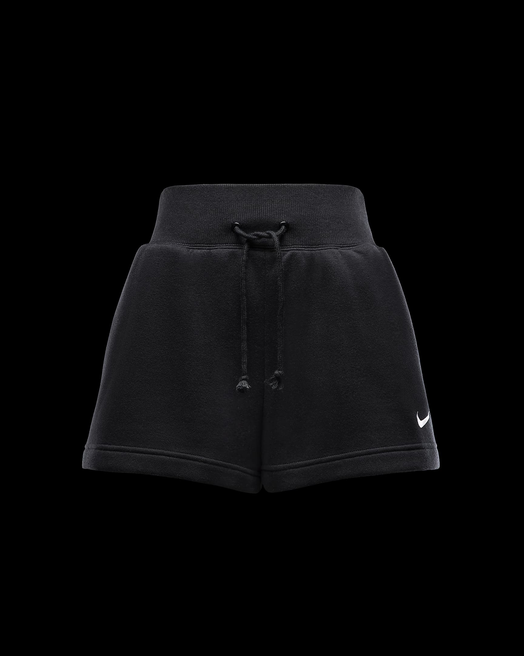 Shorts dal fit ampio a vita alta Nike Sportswear Phoenix Fleece – Donna - Nero/Sail