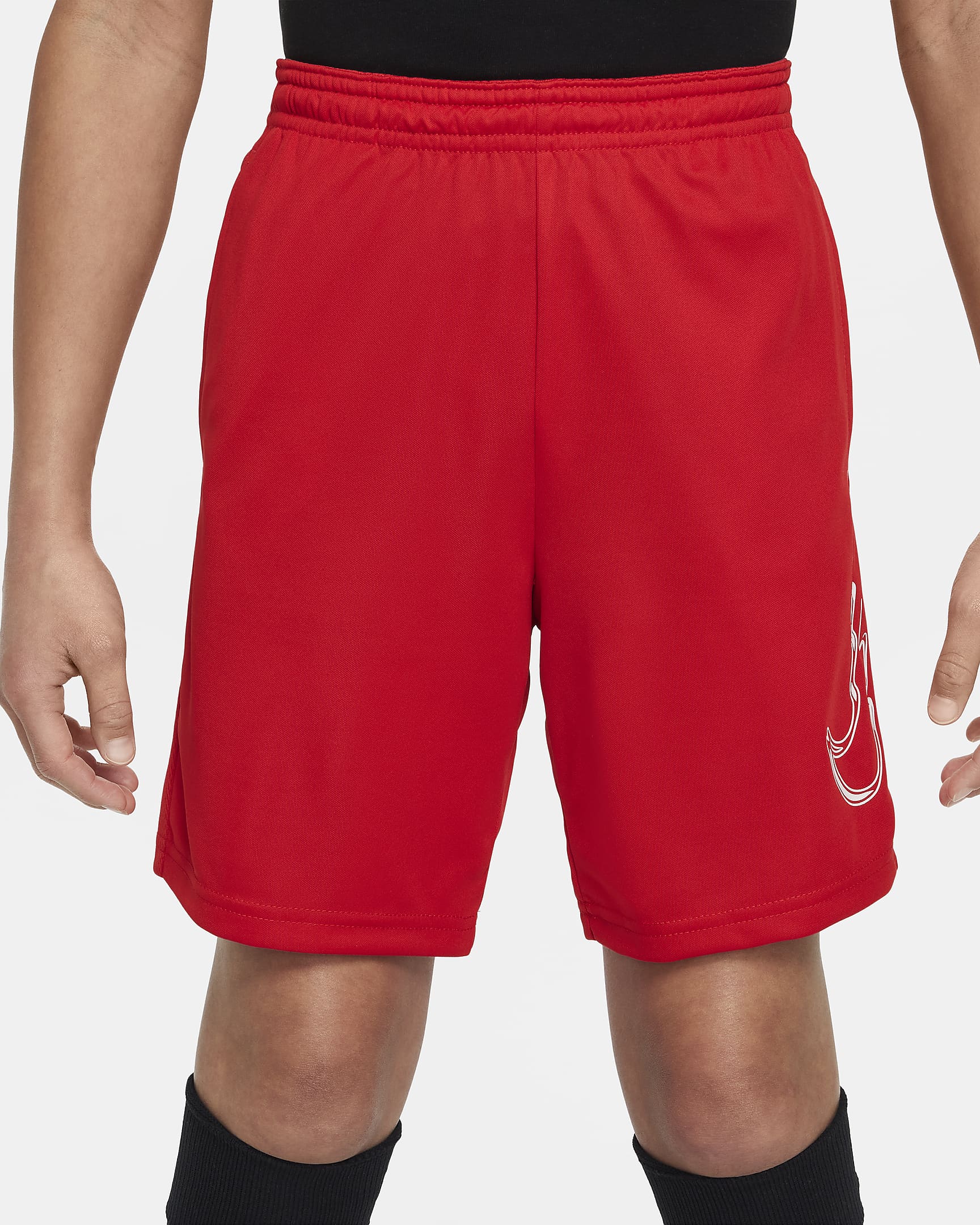 Nike Trophy23 Dri-FIT-træningsshorts til større børn - University Red/hvid