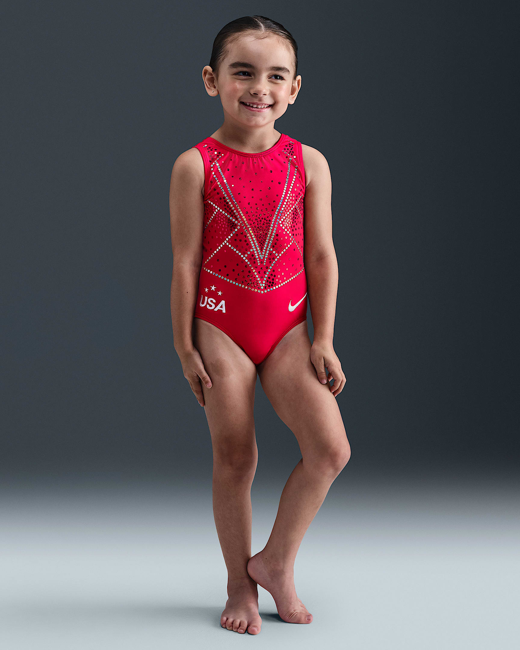 Nike Gymnastics Red Armour Leotard - Red