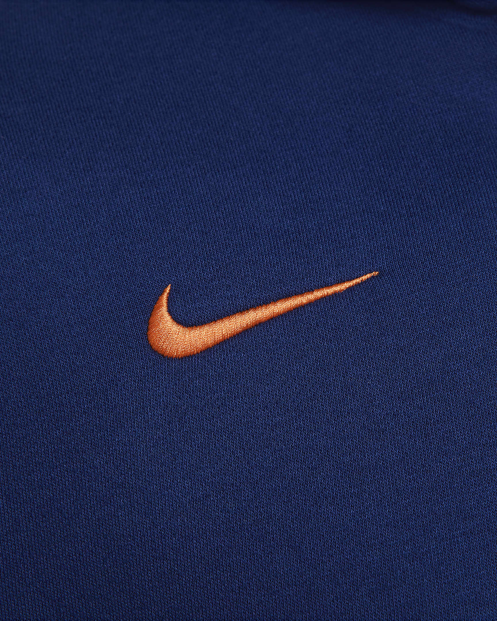 Fotbollshuvtröja Nederländerna Club Nike för män - Blue Void/Safety Orange