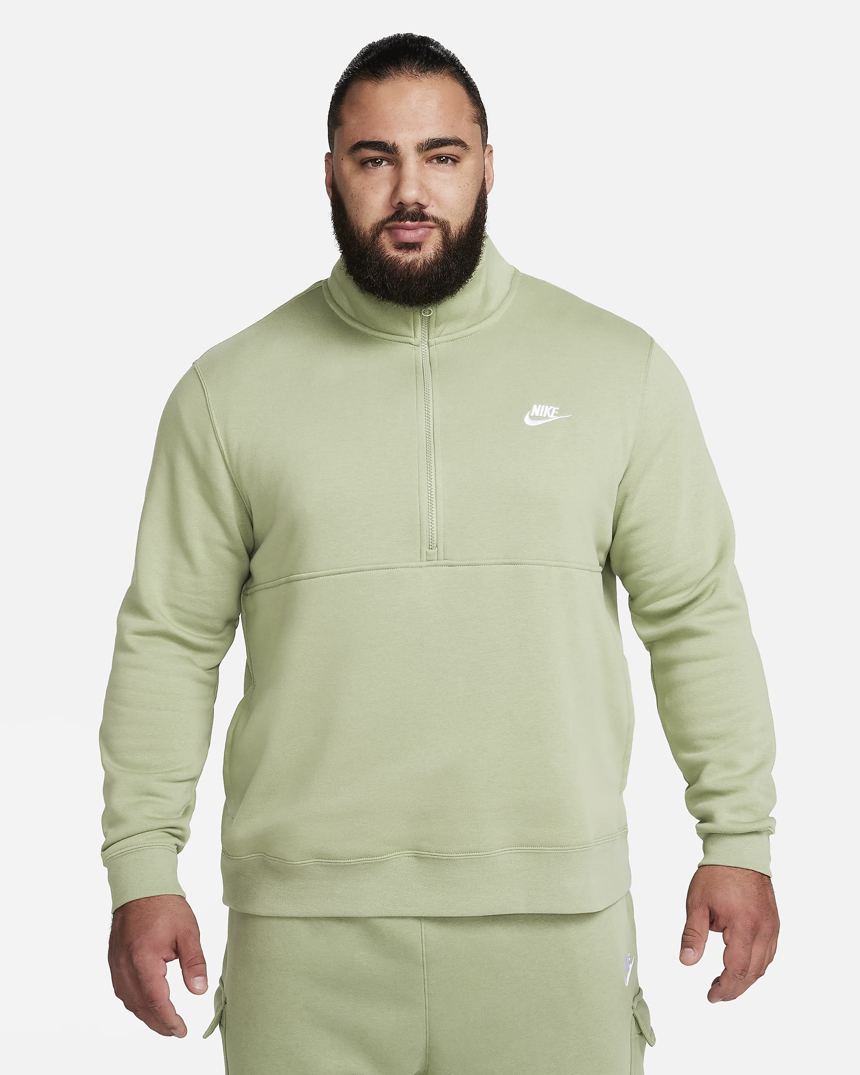 Nike Sportswear Club Men's BrushedBack 1/2Zip Sweatshirt. Nike SE