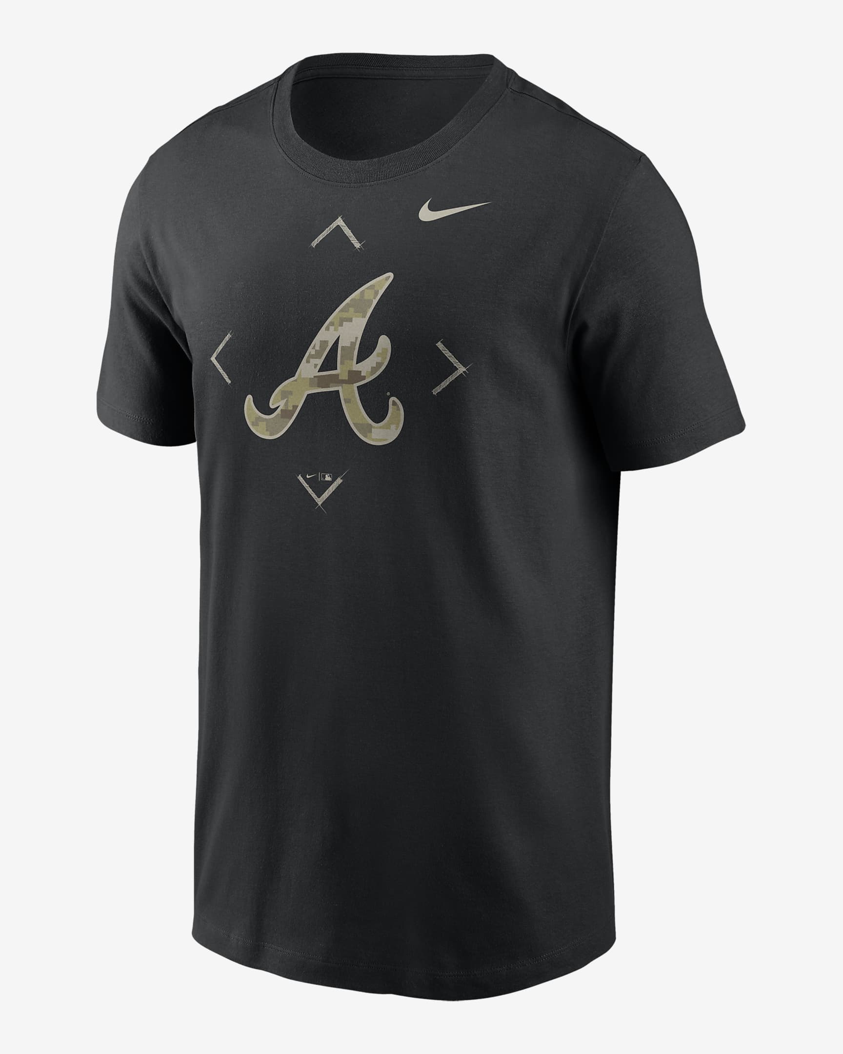 Playera Nike de la MLB para hombre Atlanta Braves Camo Logo. Nike.com