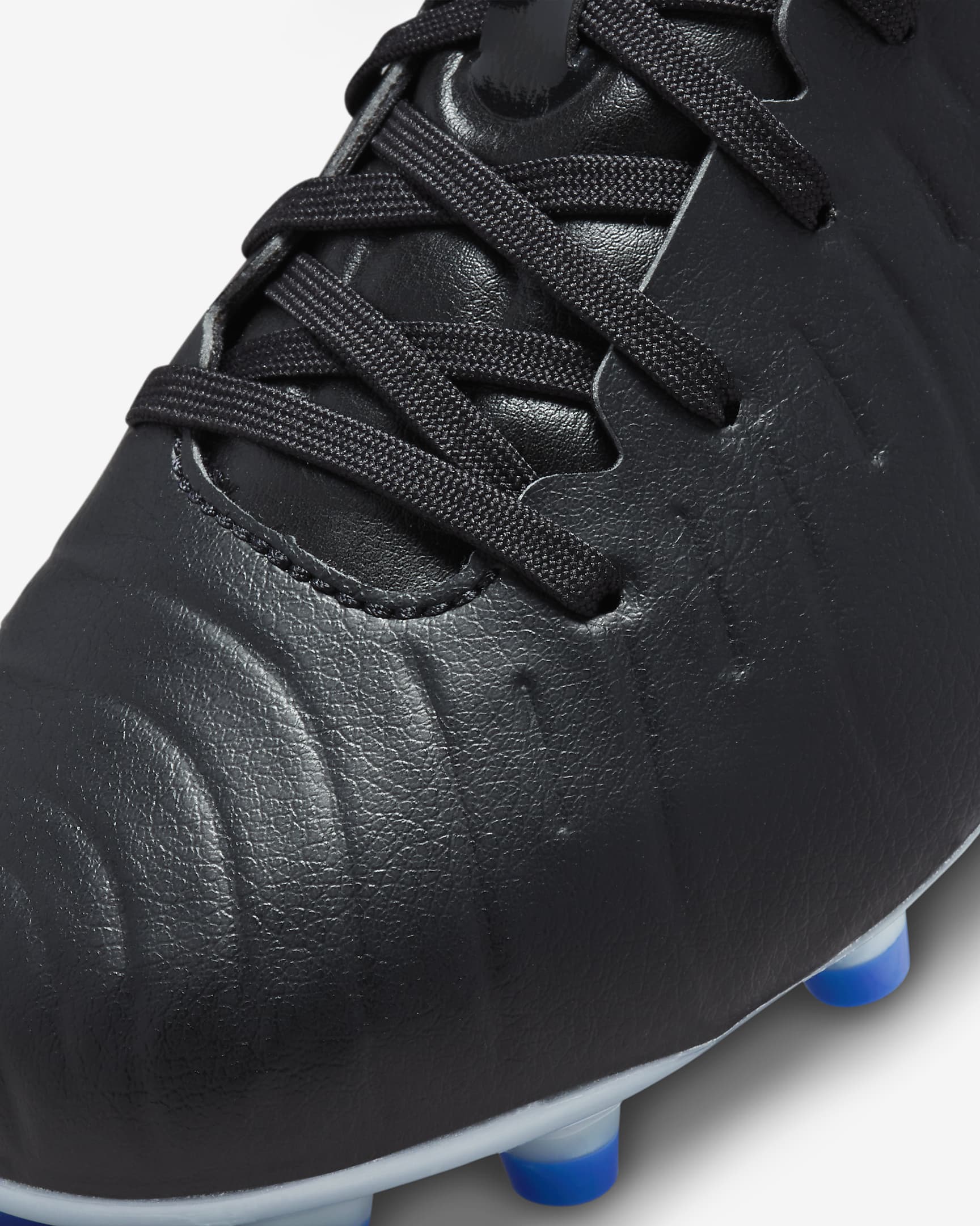 Nike Jr. Tiempo Legend 10 Academy Younger/Older Kids' Multi-Ground Low-Top Football Boot - Black/Hyper Royal/Chrome