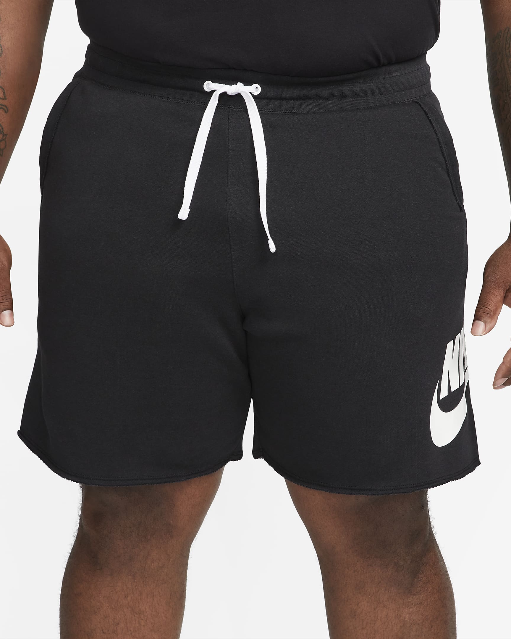 Nike Club Alumni frottéshorts til herre - Svart/Hvit/Hvit