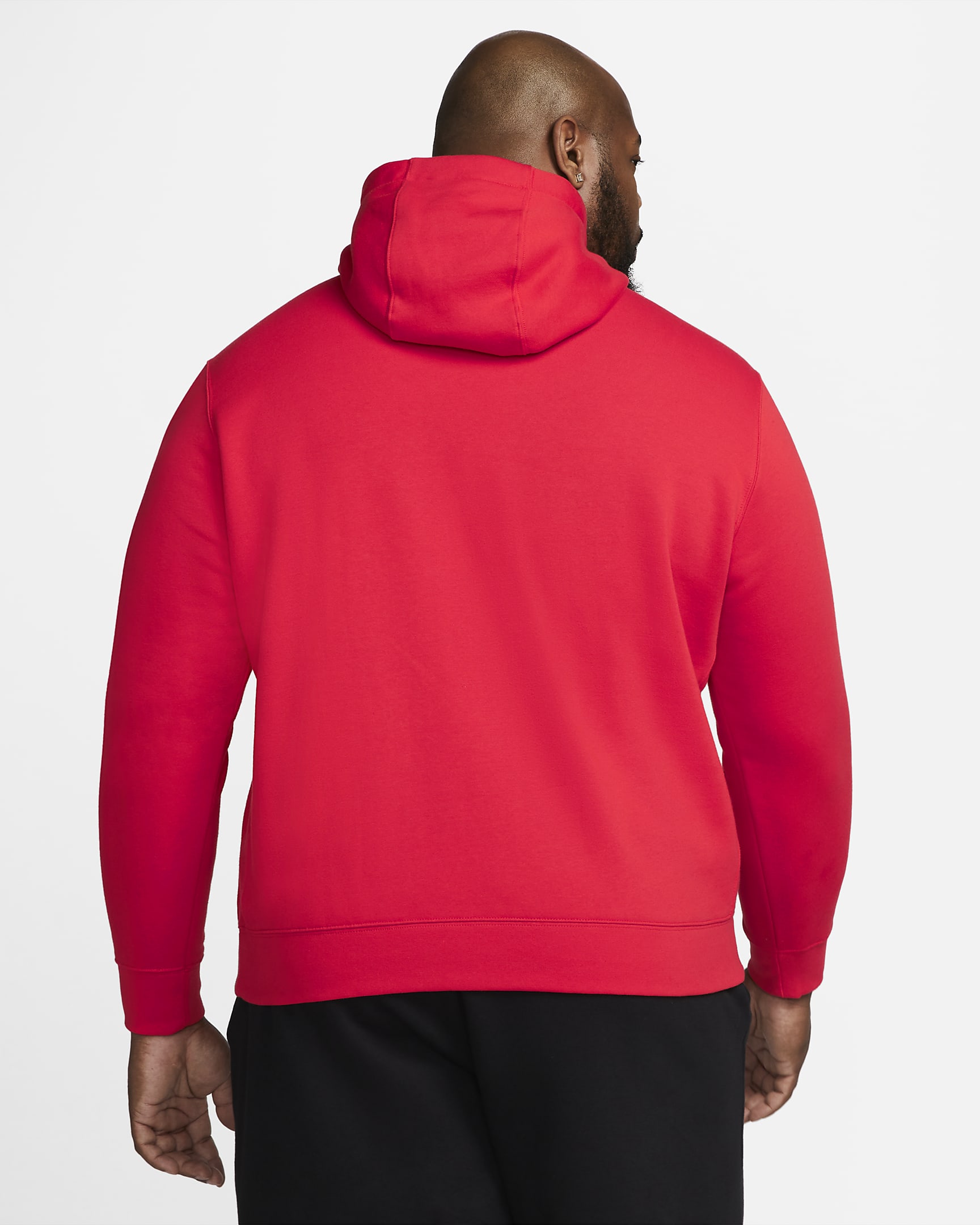 Mikina Nike Sportswear Club Fleece s kapucí - University Red/University Red/Bílá