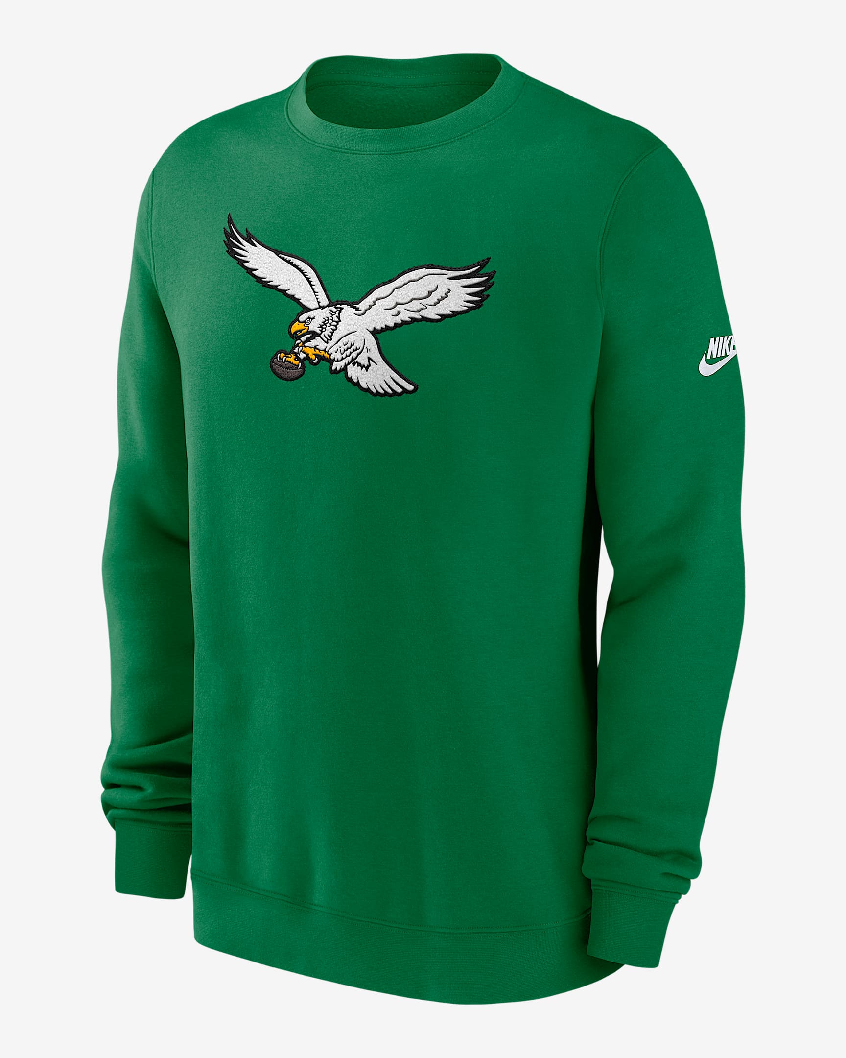 Philadelphia Eagles Swing Pass Rewind Club Men's Nike NFL Pullover Crew - Pine Green