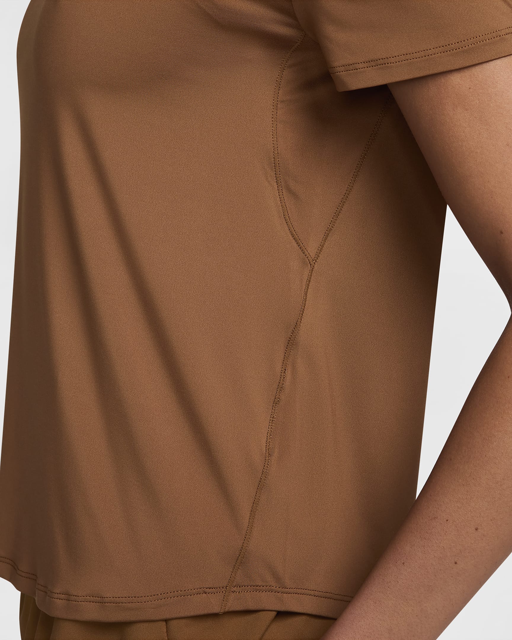 Nike One Classic Women's Dri-FIT Short-Sleeve Top - Light British Tan/Black