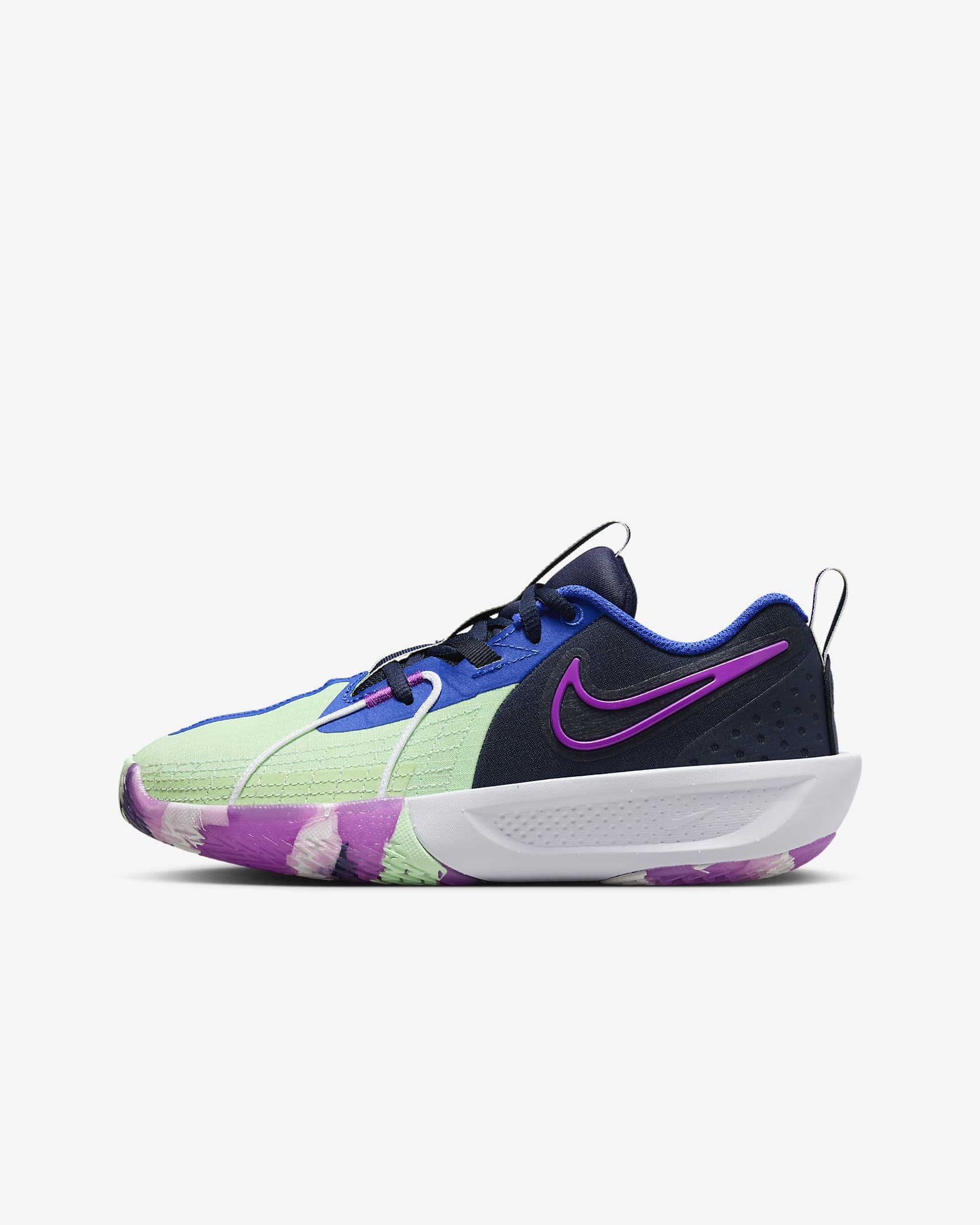 Nike G.T. Cut 3 SE Big Kids' Basketball Shoes - Obsidian/Vapor Green/Hyper Royal/Hyper Violet