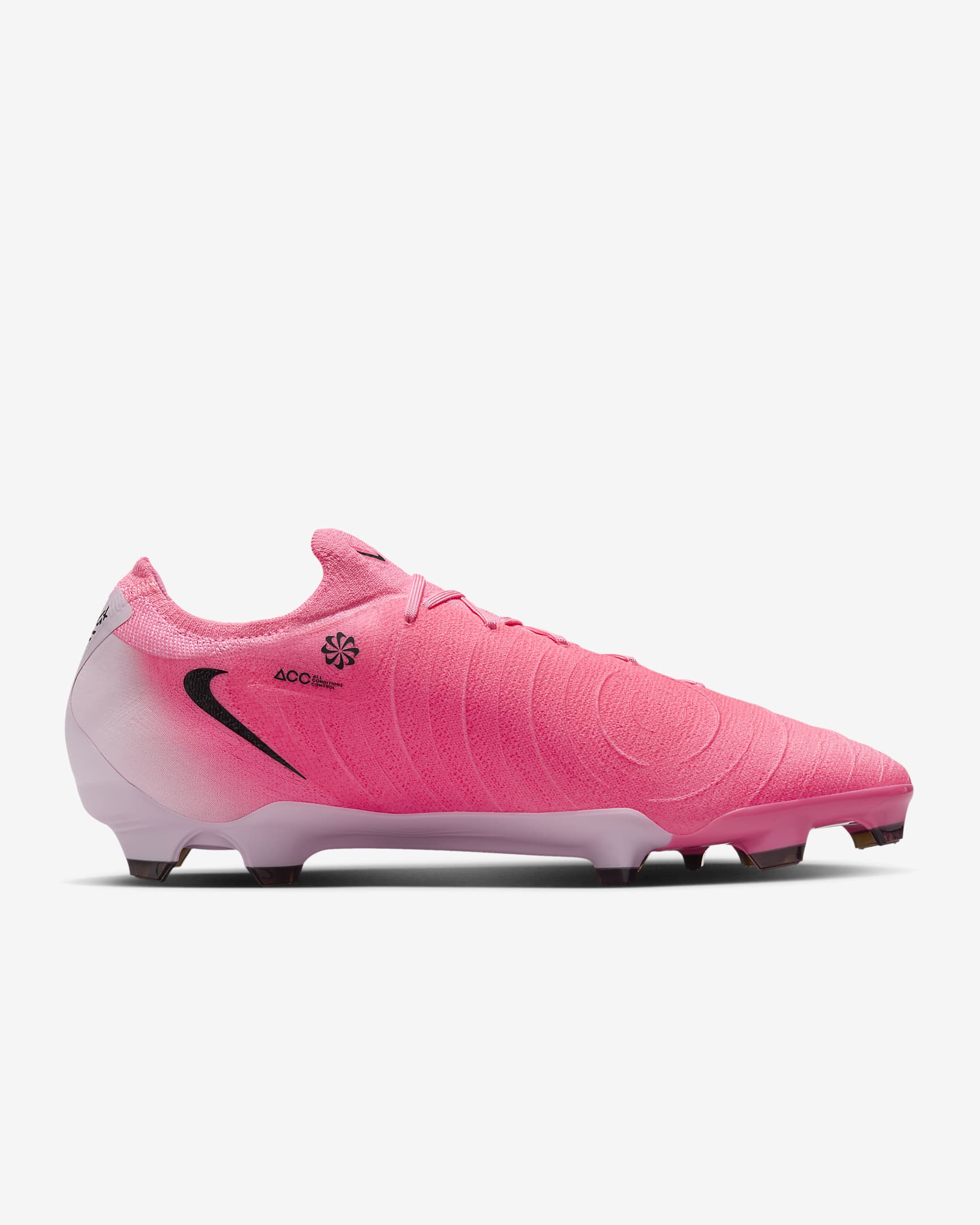 Nike Phantom GX 2 Pro low-top voetbalschoenen (stevige ondergrond) - Sunset Pulse/Zwart