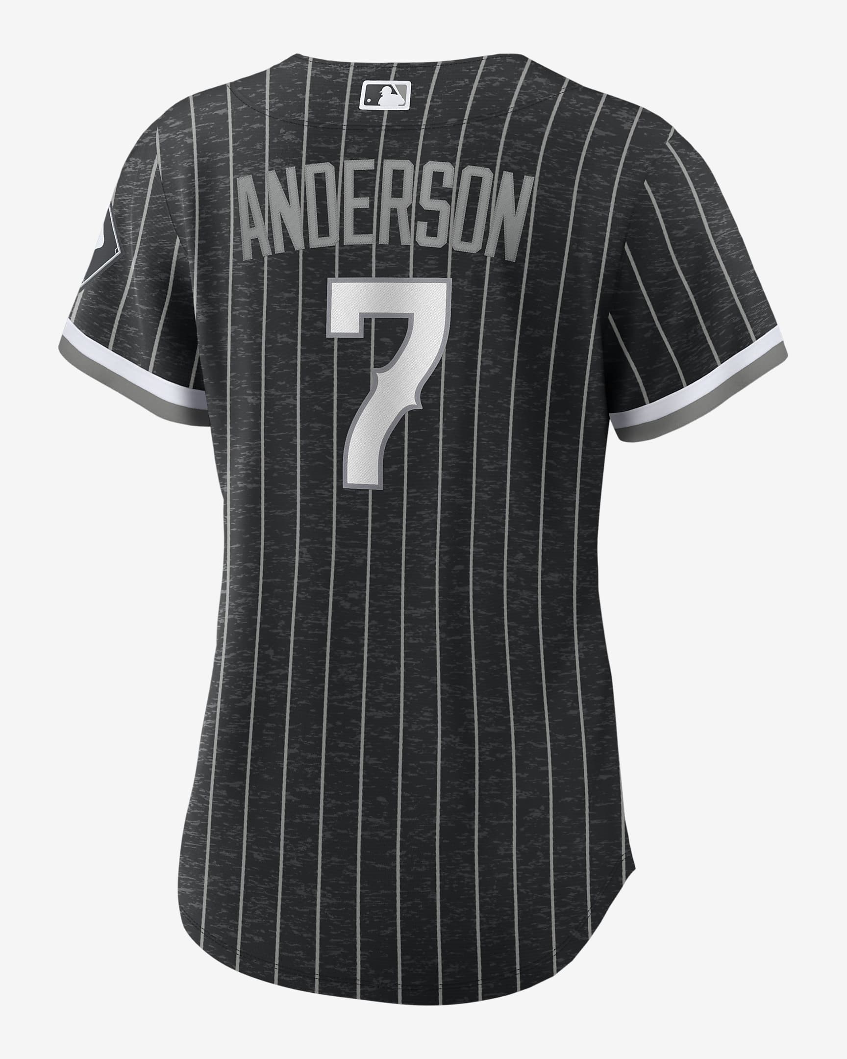 Jersey de béisbol Replica para mujer MLB Chicago White Sox City Connect (Tim Anderson) - Negro/Antracita