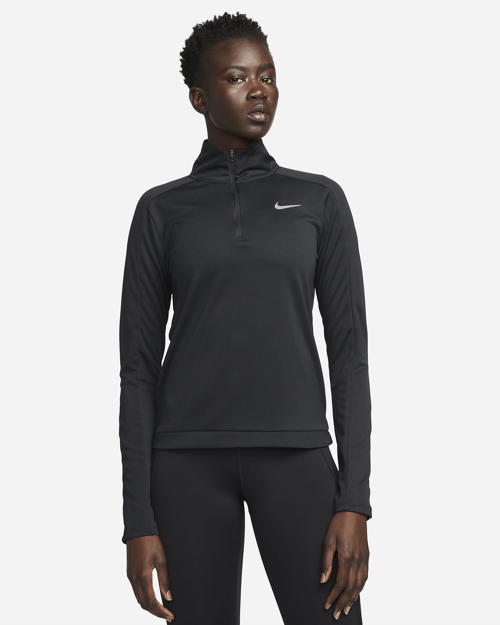 Pull à 1/4 de zip Nike Dri-FIT Pacer pour Femme - Noir