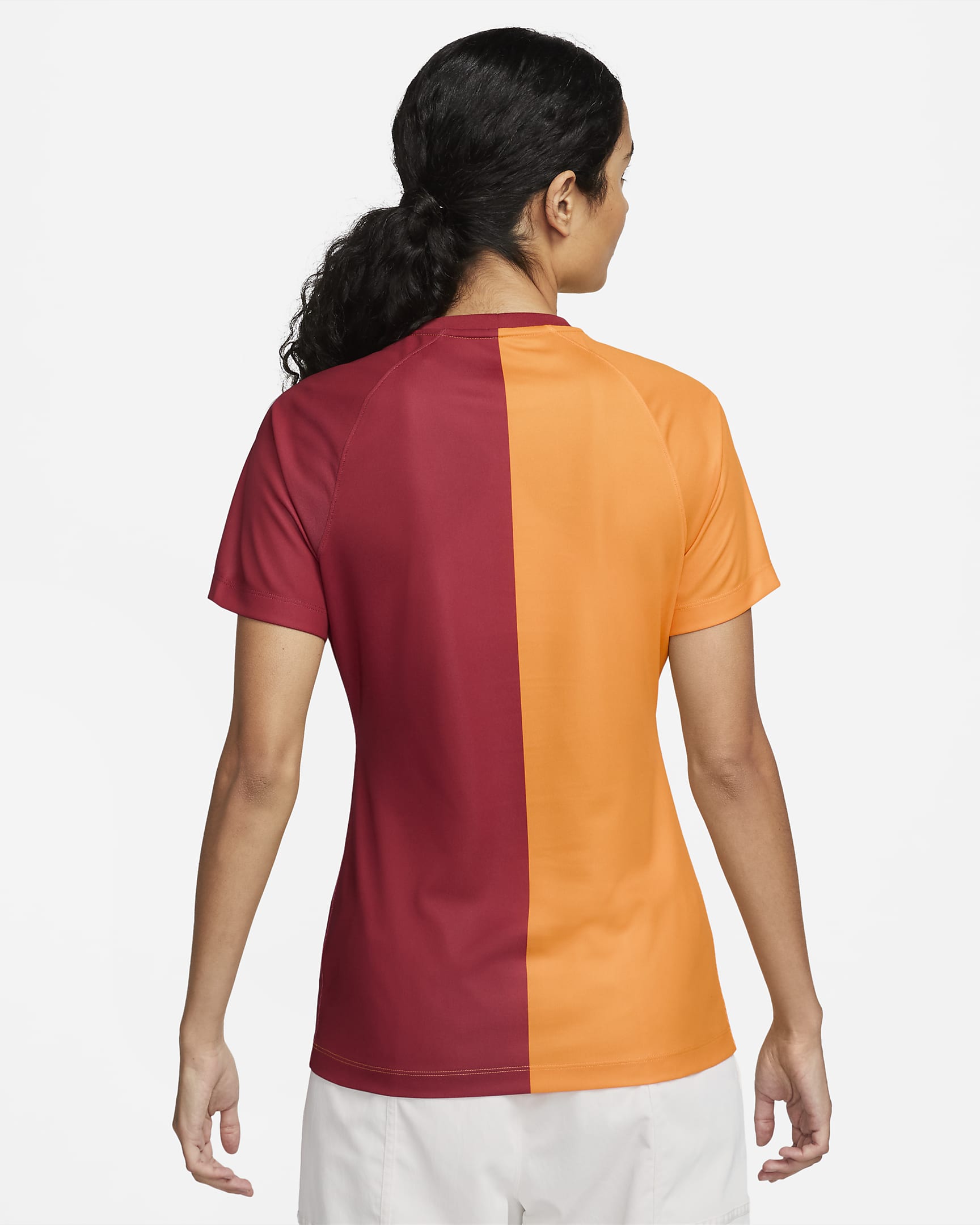 Galatasaray 2023/24 Home Women's Nike Dri-FIT Short-Sleeve Football Top - Vivid Orange/Pepper Red/Pepper Red