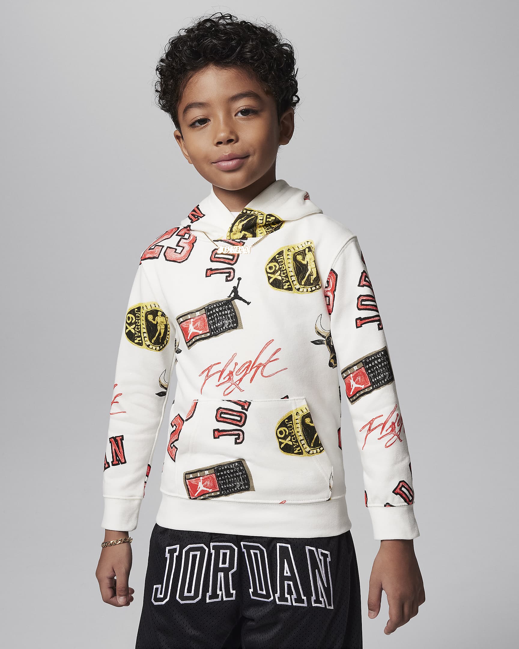 Jordan MJ Essentials Little Kids' Pullover Hoodie - Sail