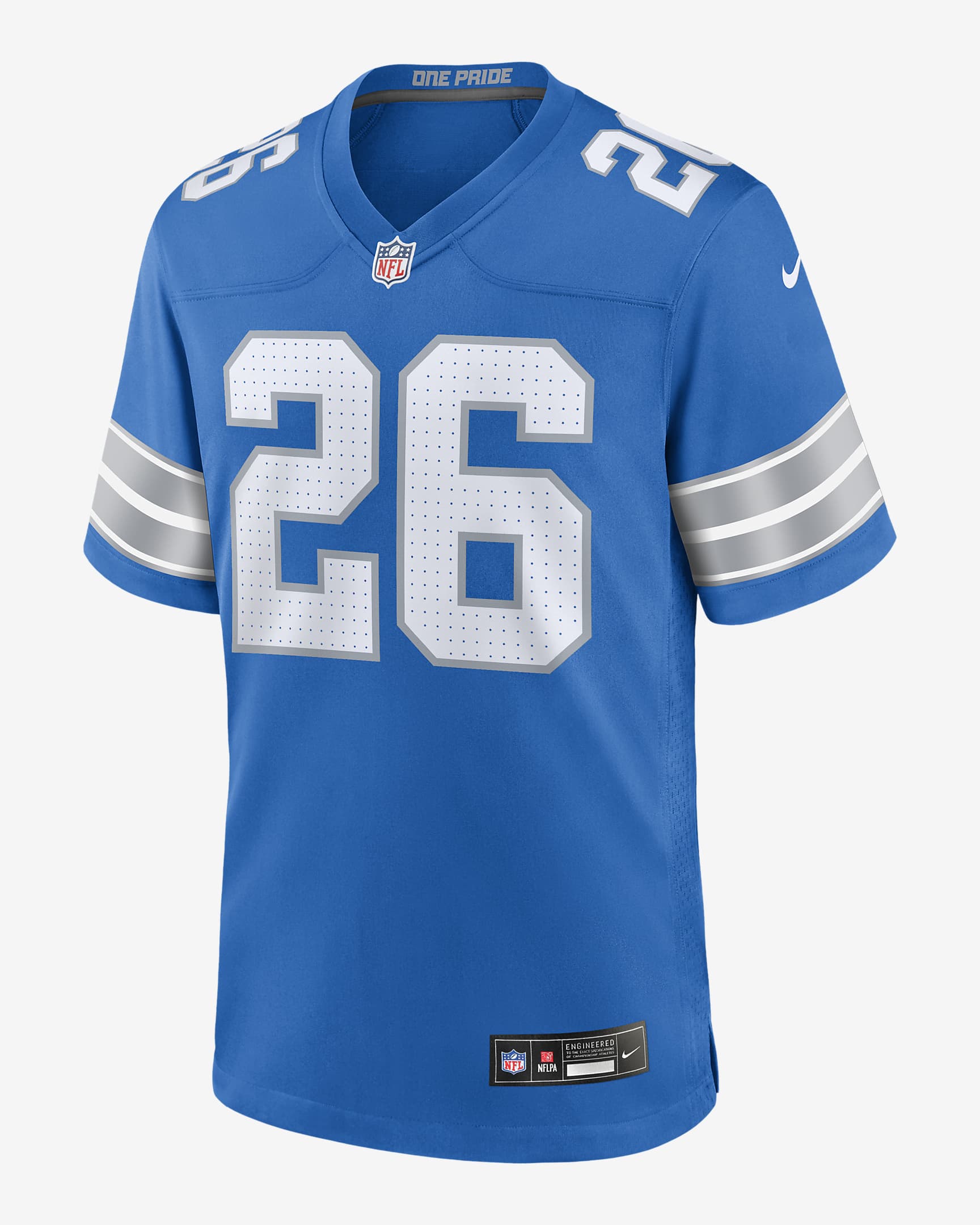 Jersey de fútbol americano Nike de la NFL Game para hombre Jahmyr Gibbs Detroit Lions - Azul