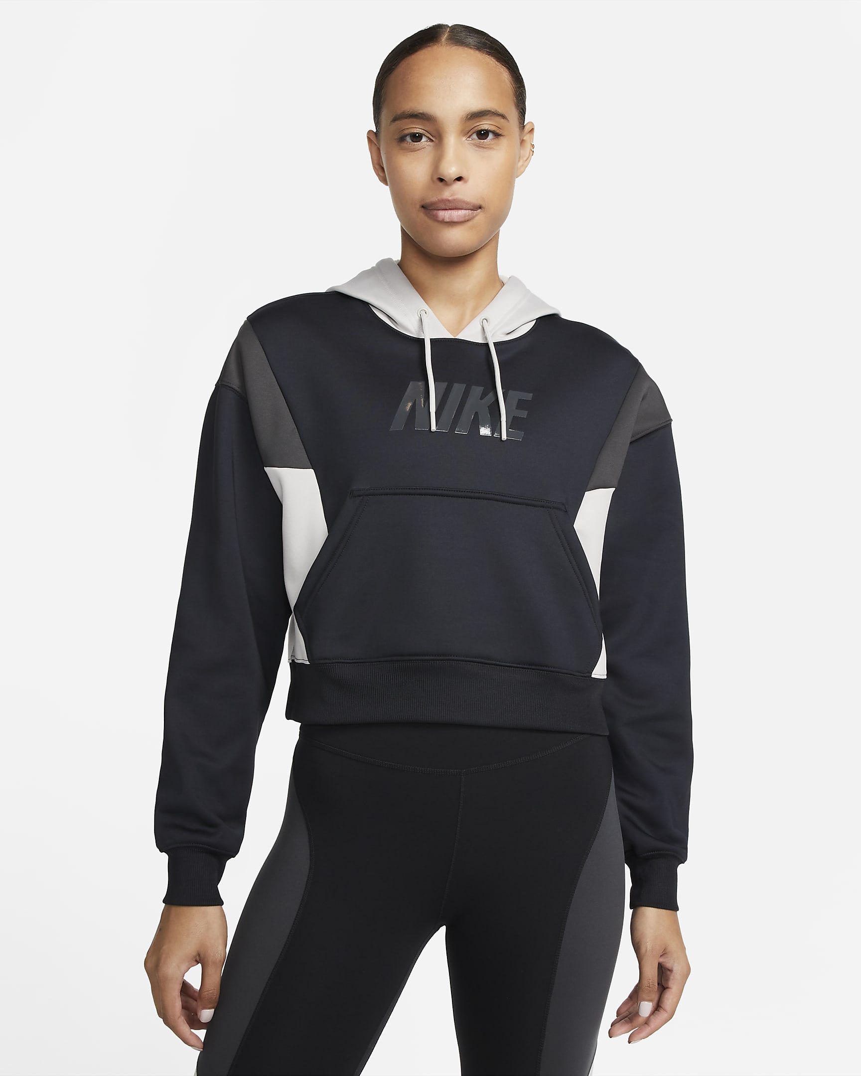 Nike Therma-FIT All Time Women's Colour-Block Training Hoodie. Nike LU