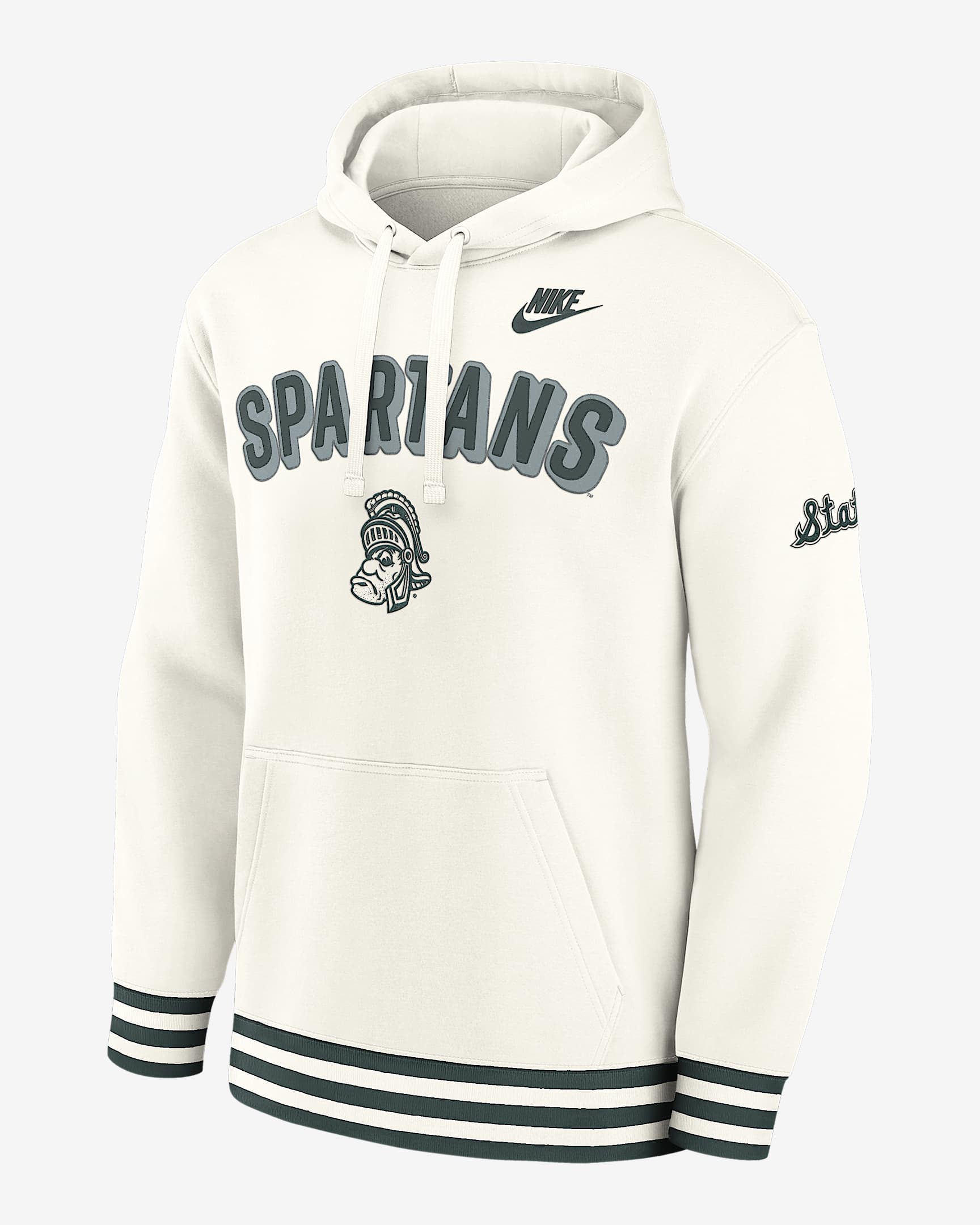 Michigan State Legacy Retro Men’s Nike College Pullover Hoodie - Sail
