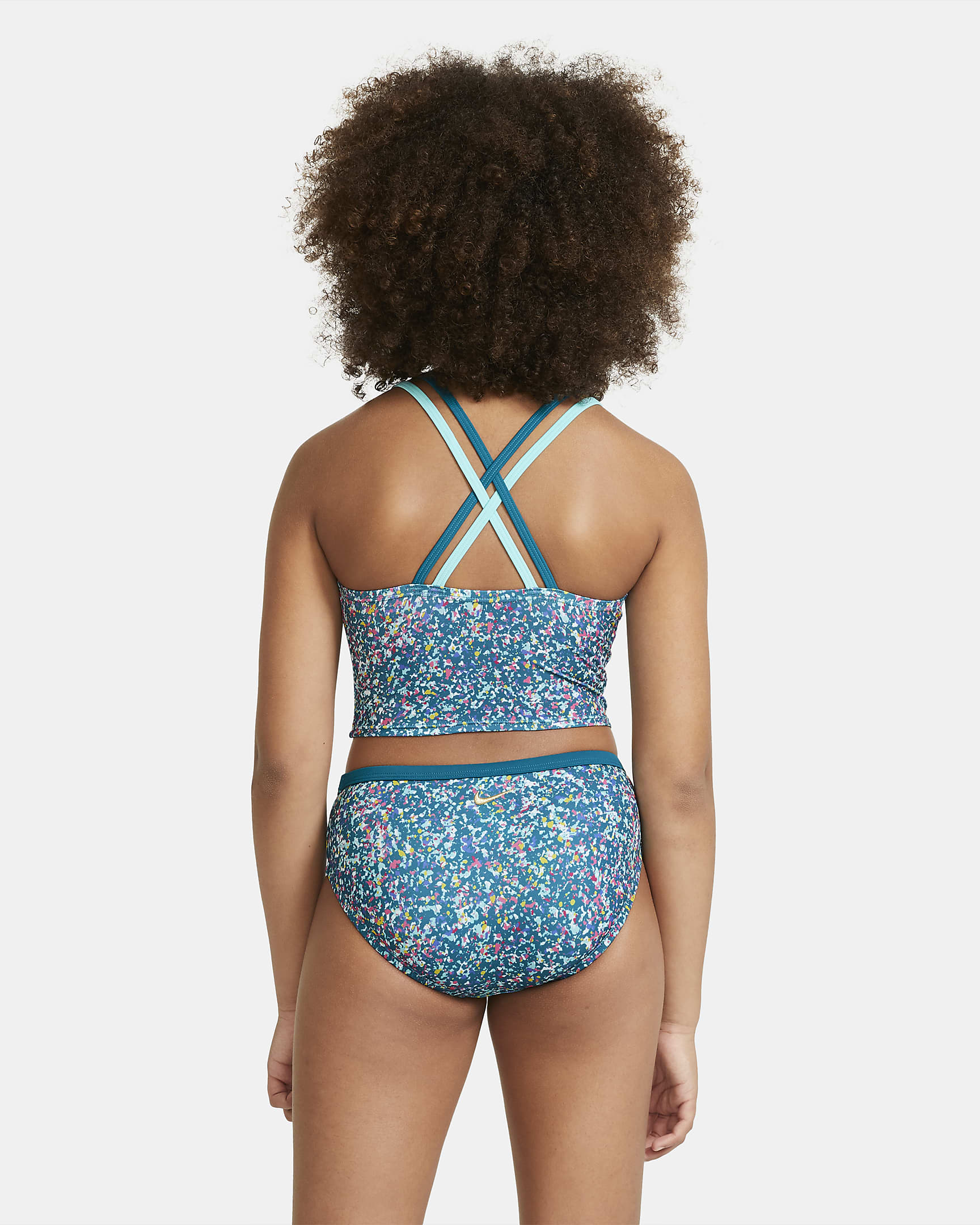 Nike Big Kids' (Girls') Spiderback Bikini Set - Bright Spruce