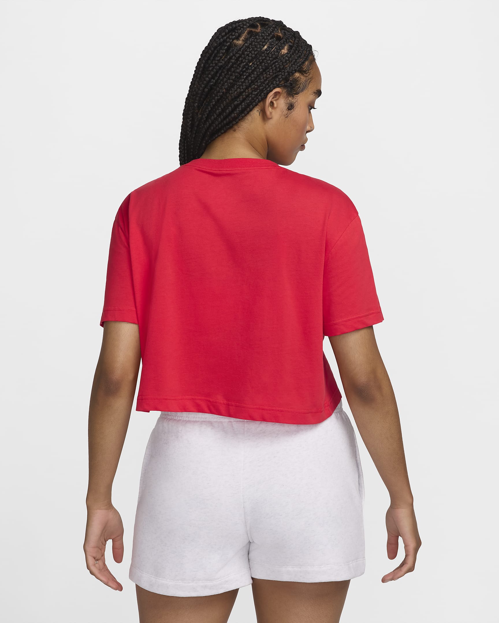 Nike Sportswear Essential Women's Cropped Logo T-Shirt - University Red