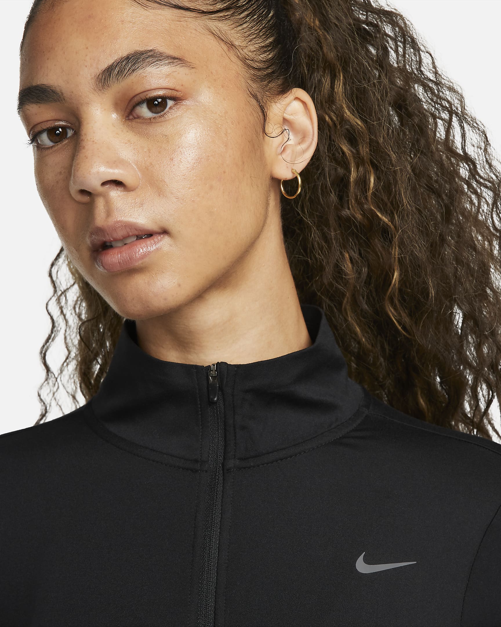 Nike Swift Parte de arriba con cremallera de 1/4 de running y protección frente a UV - Mujer - Negro