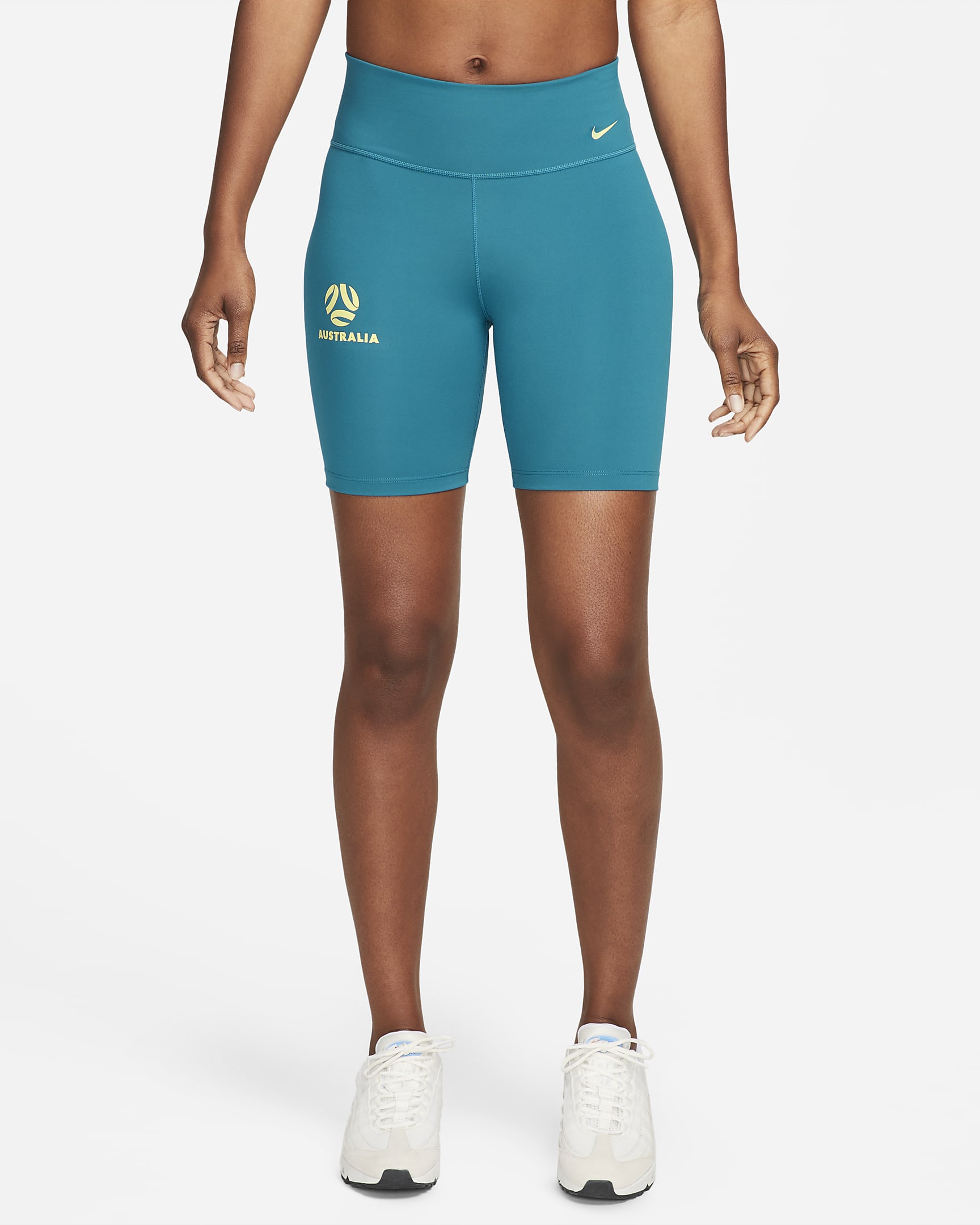 Australia Women's Nike One Mid-Rise 18cm (approx.) Biker Shorts. Nike ZA