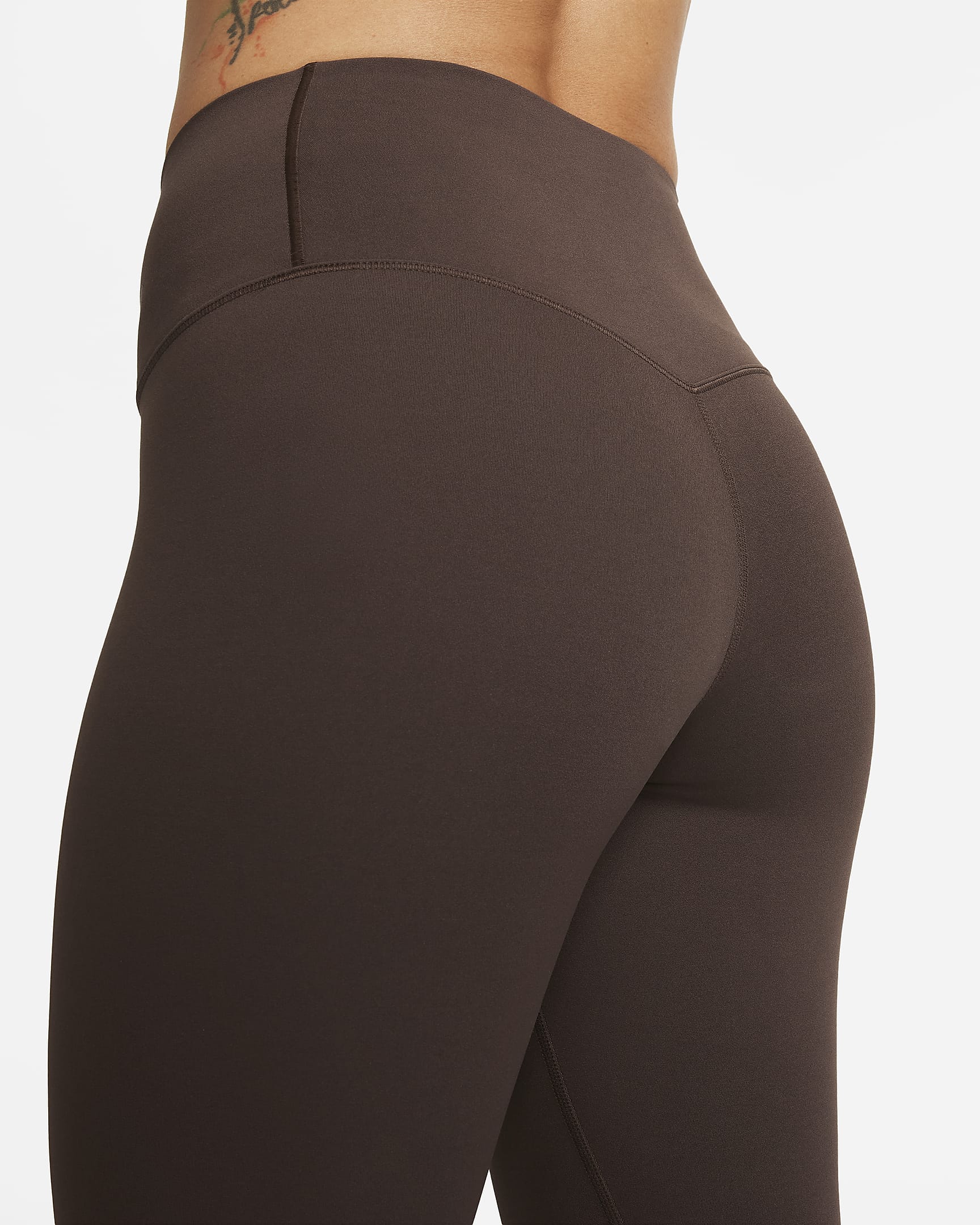 Leggings de largo completo de tiro alto y sujeción ligera para mujer Nike Zenvy - Marrón barroco/Negro