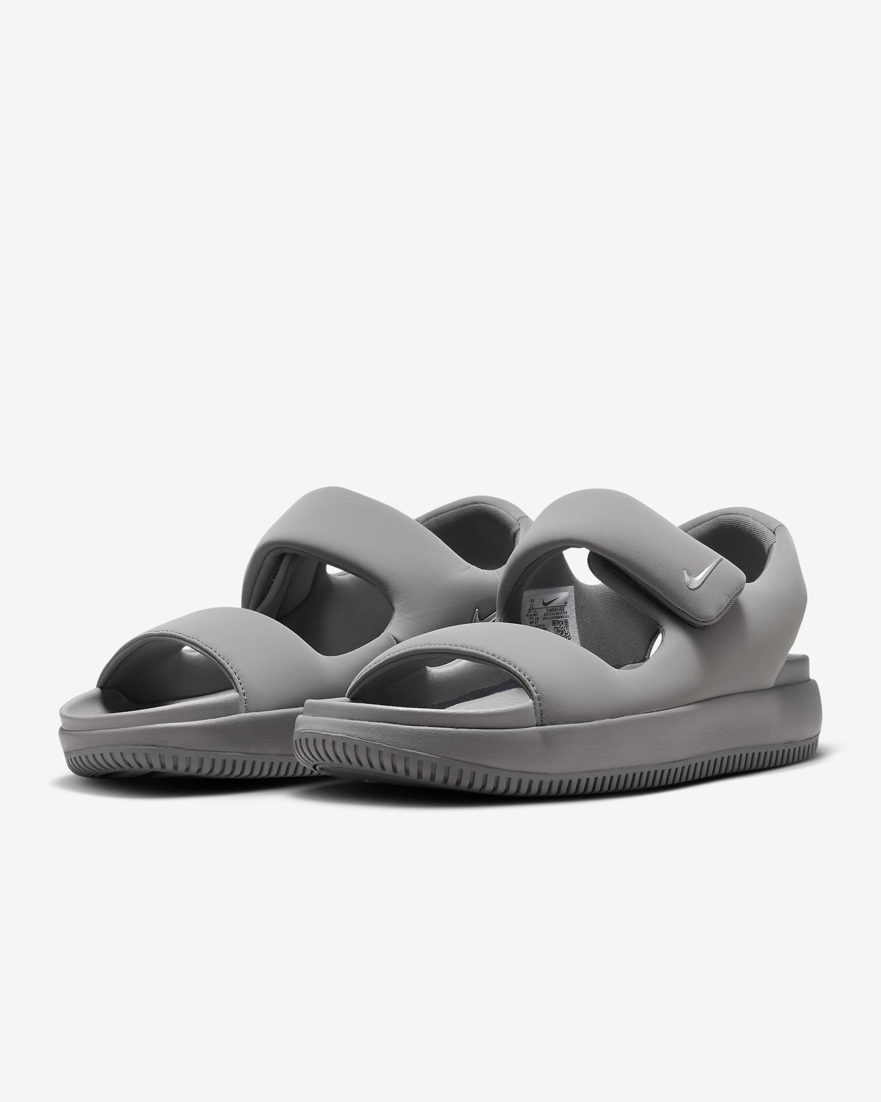 Klapki męskie Nike Calm - Flat Pewter/Flat Pewter/Metallic Silver