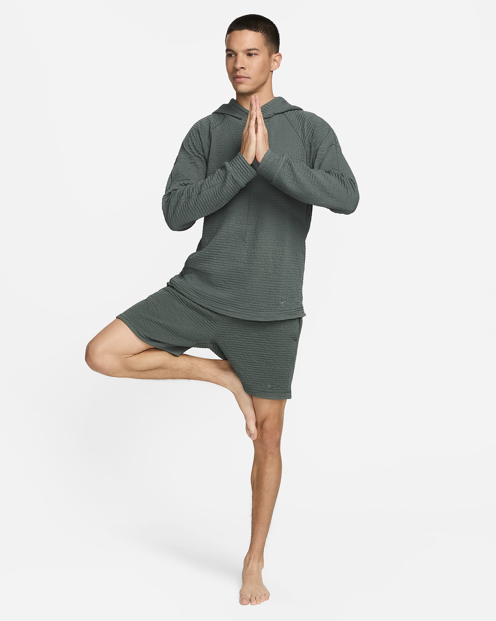 Nike Yoga Men's Dri-FIT Pullover - Vintage Green/Vintage Green/Vintage Green