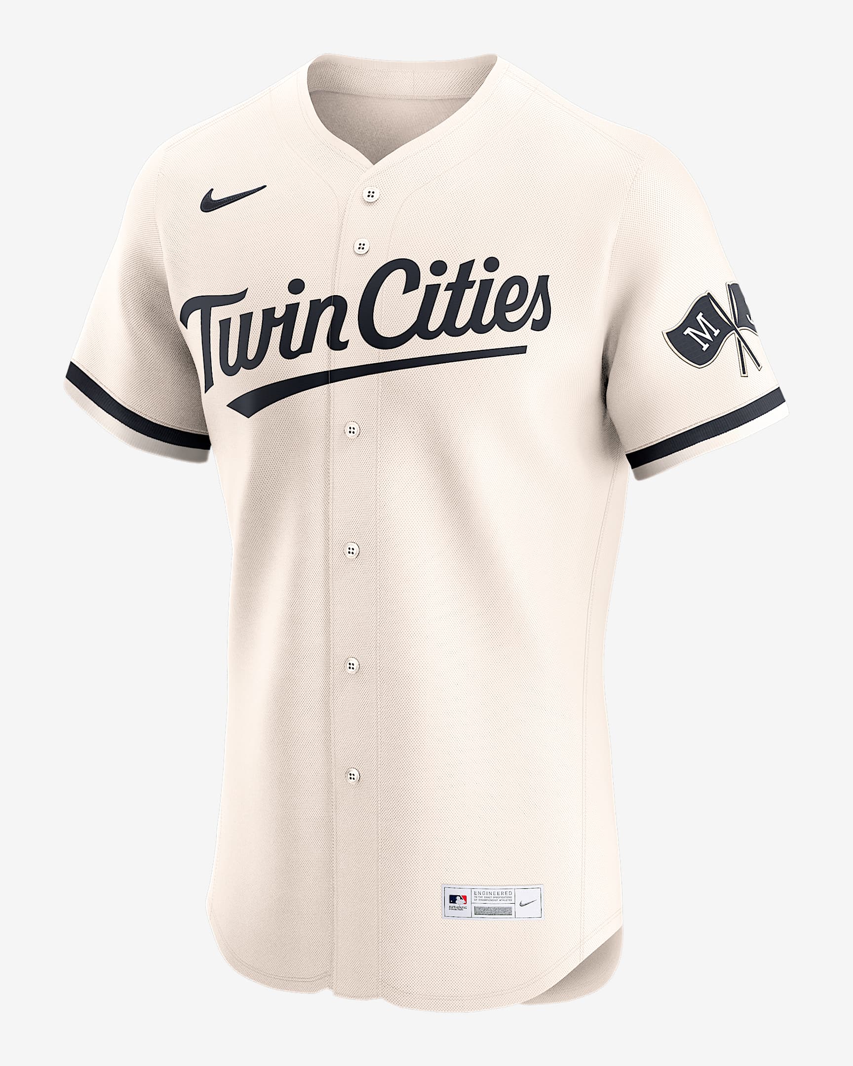 Minnesota Twins Men's Nike Dri-FIT ADV MLB Elite Jersey - Cream