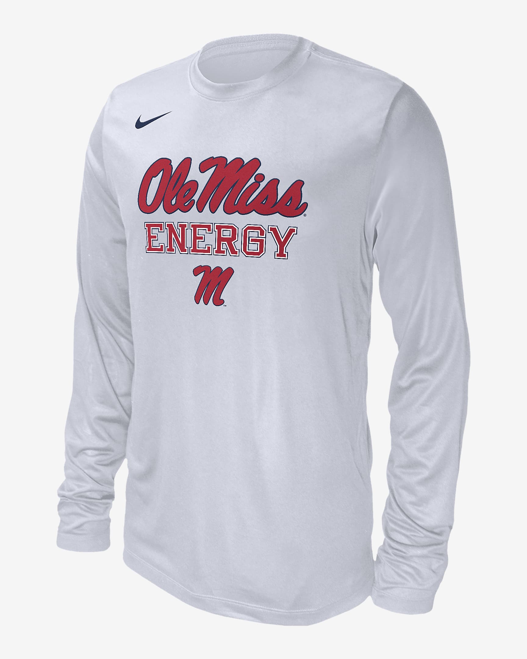 Ole Miss Men's Nike College Long-Sleeve T-Shirt - White