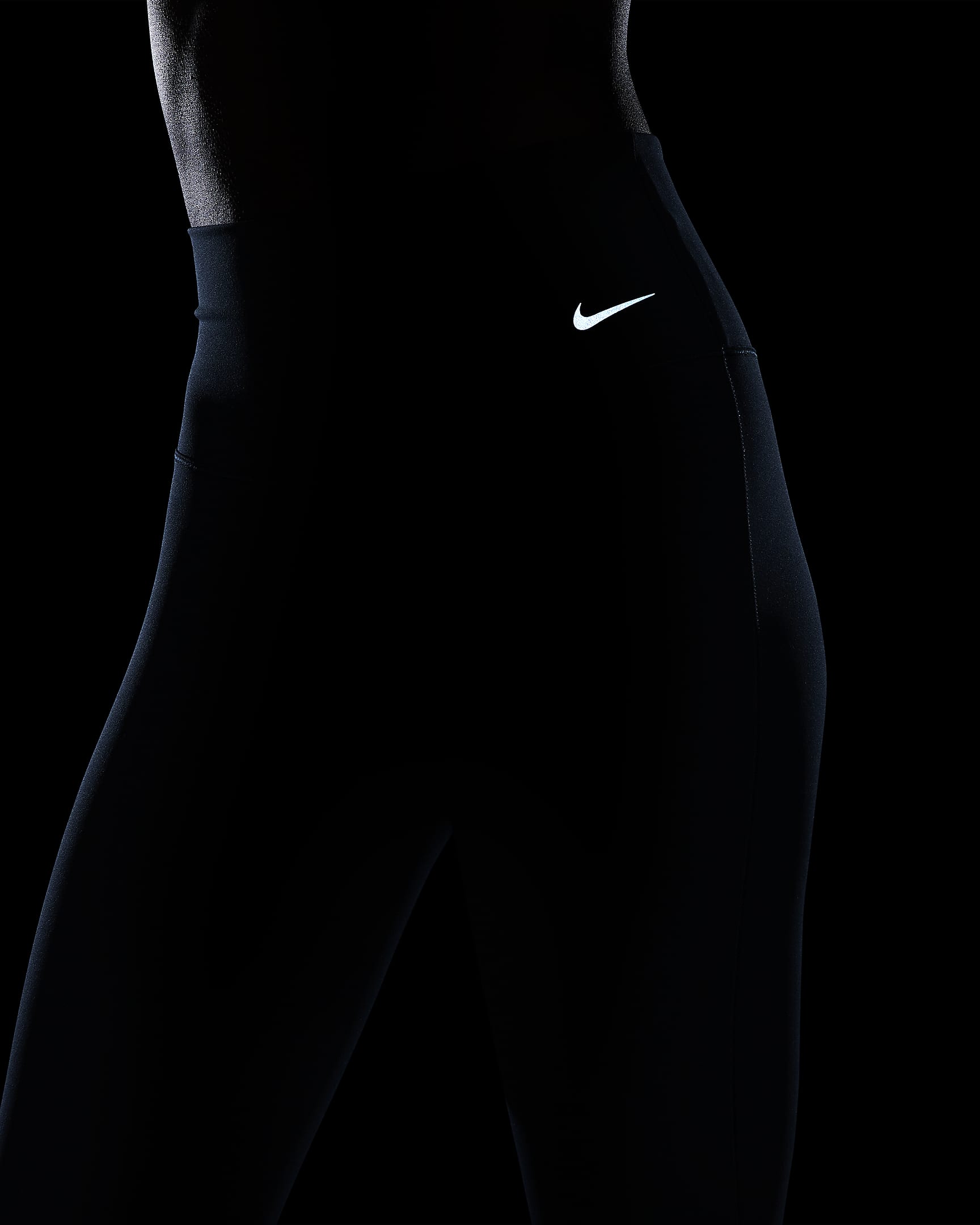 Nike Zenvy Leggings mit hohem Bund und ausgestelltem Bein für Damen - Armory Navy/Schwarz