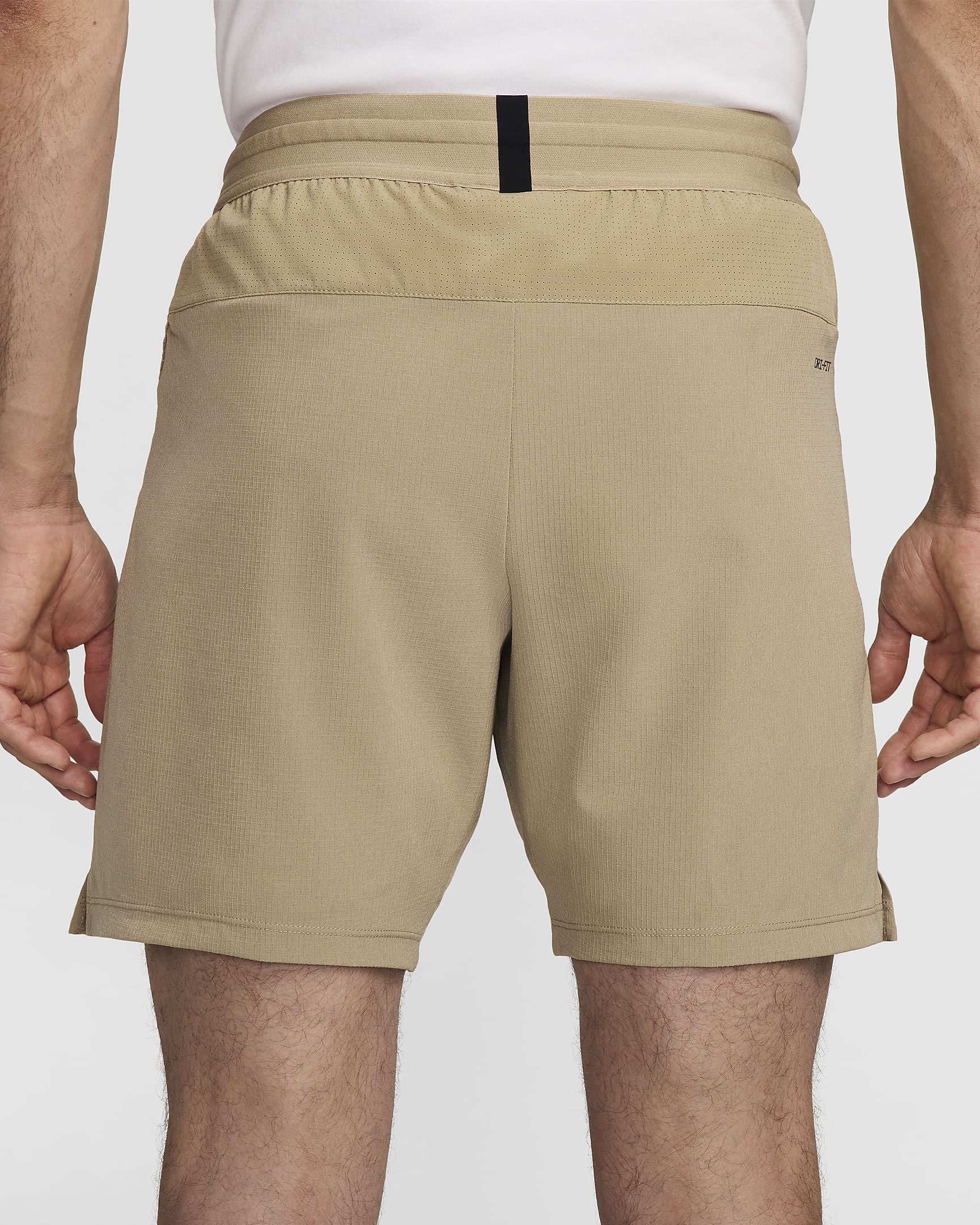 Ungefütterte Nike Flex Rep 4.0 Dri-FIT-Fitnessshorts für Herren (ca. 18 cm) - Khaki/Schwarz/Schwarz