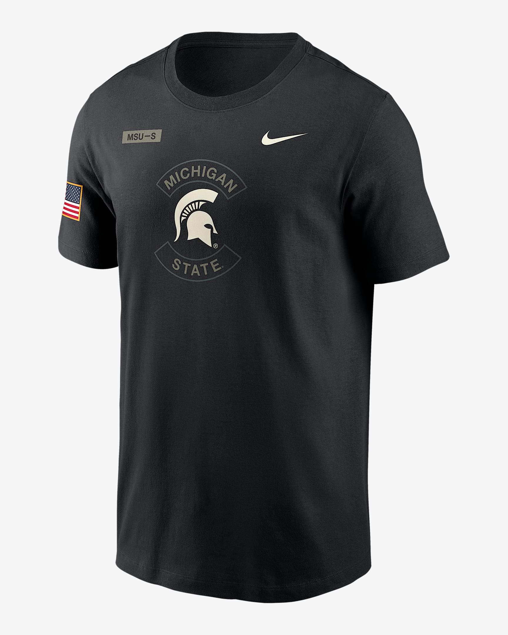 Michigan State Military Appreciation Men's Nike Dri-FIT College T-Shirt - Black