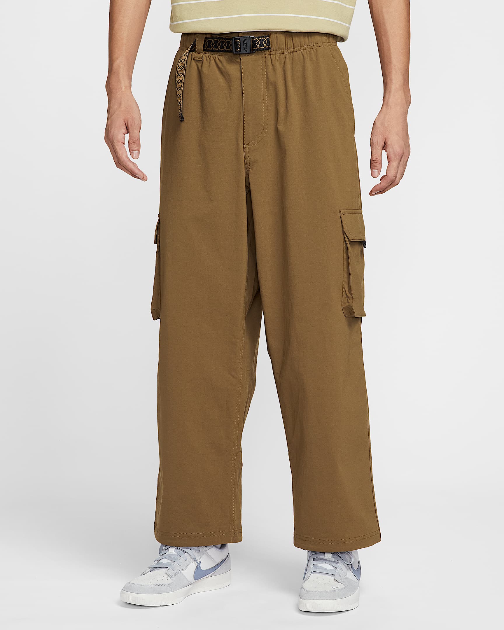 Nike SB Kearny Cargo Skate Pants - Mosswood Brown/White